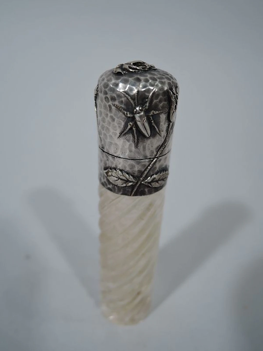 American Japonesque Applied & Hand Hammered Sterling Silver Perfume