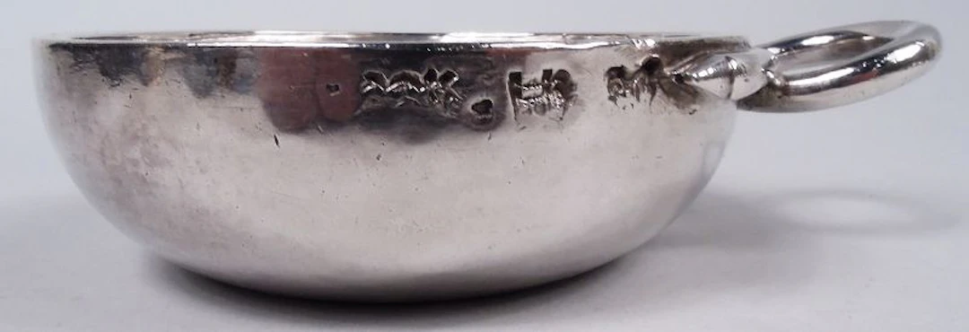 French Silver Wine Taster Formerly Property of Ancien Regime Priest