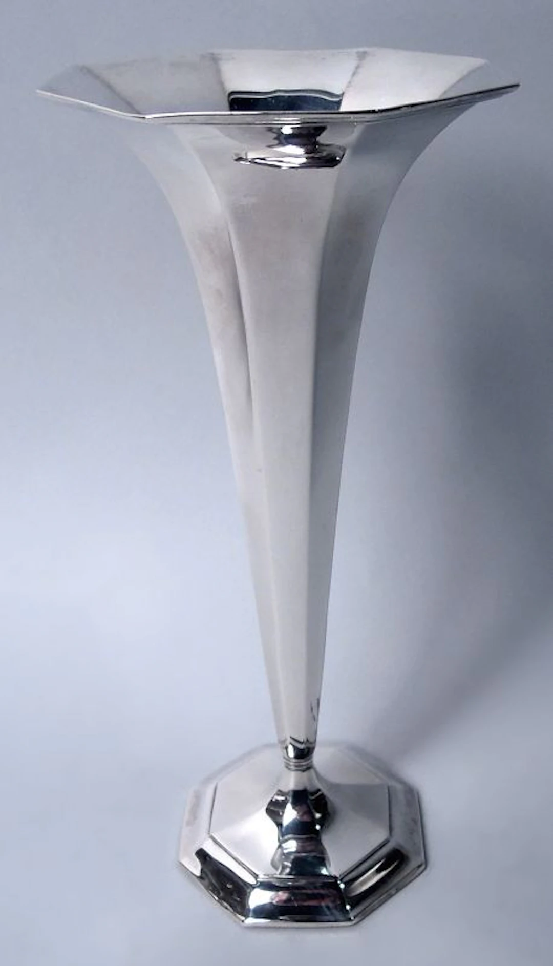 Antique Tiffany American Art Deco Sterling Silver 9-Inch Vase