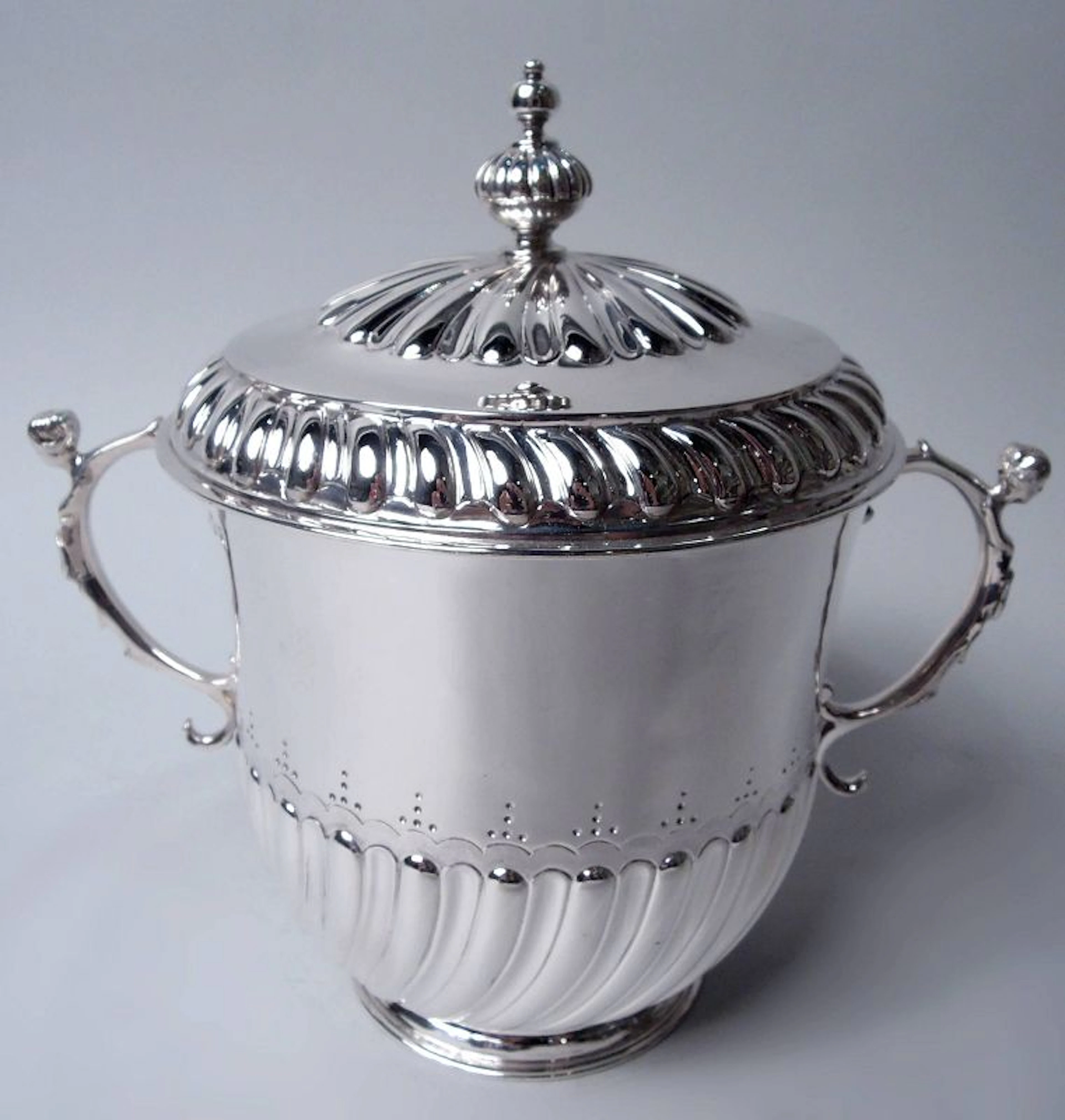 English Victorian Georgian Classical Britannia Silver Covered Urn 1894