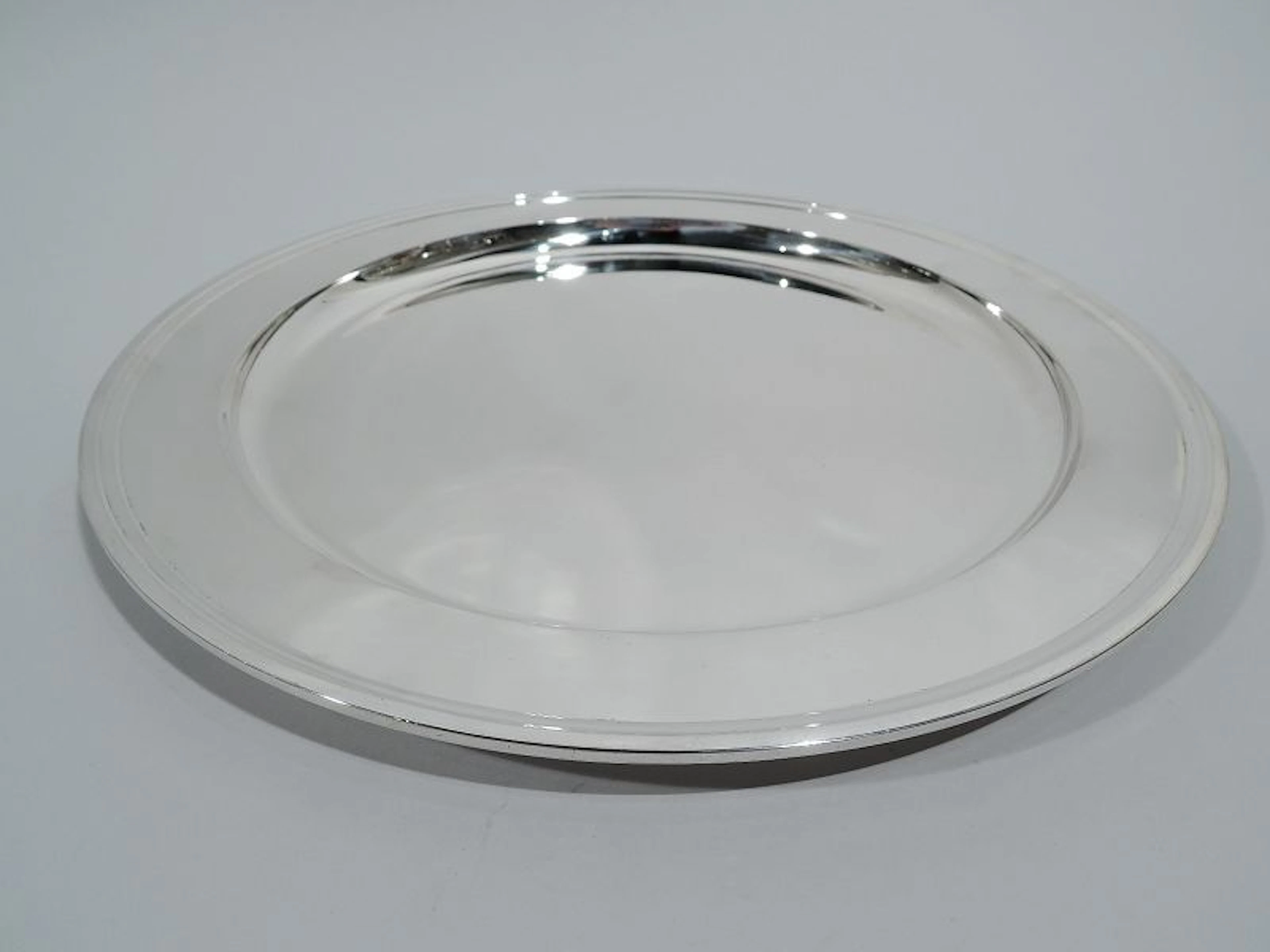 Tiffany Deep and Heavy Sterling Silver 13-Inch Round Tray