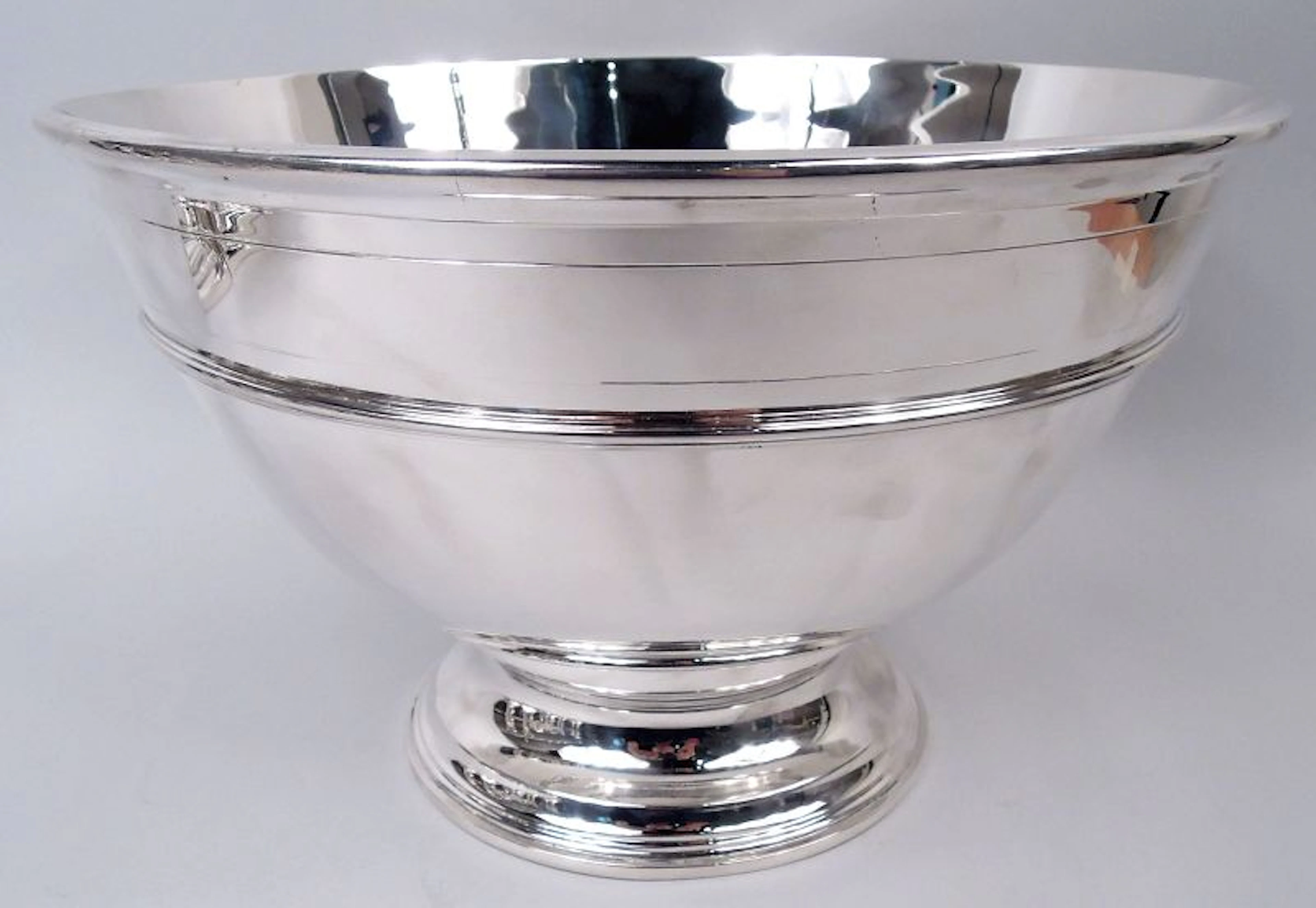 Tiffany Large Modern Classical Sterling Silver Centerpiece Bowl