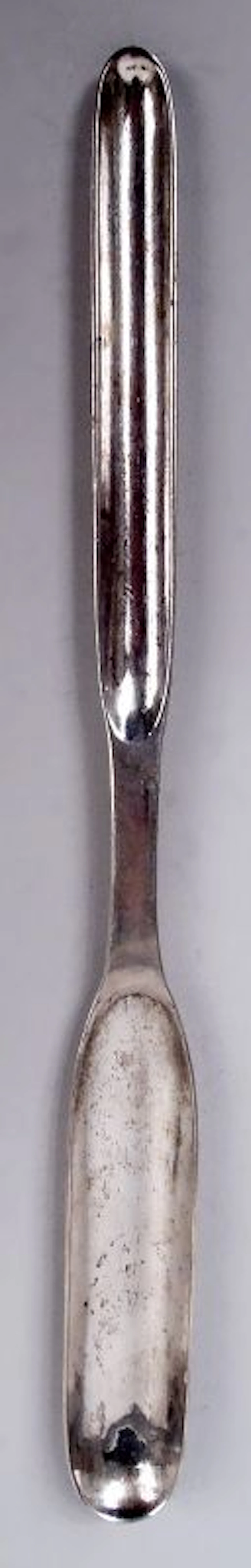 Irish Georgian Sterling Silver Marrow Scoop with Bishop’s Emblem