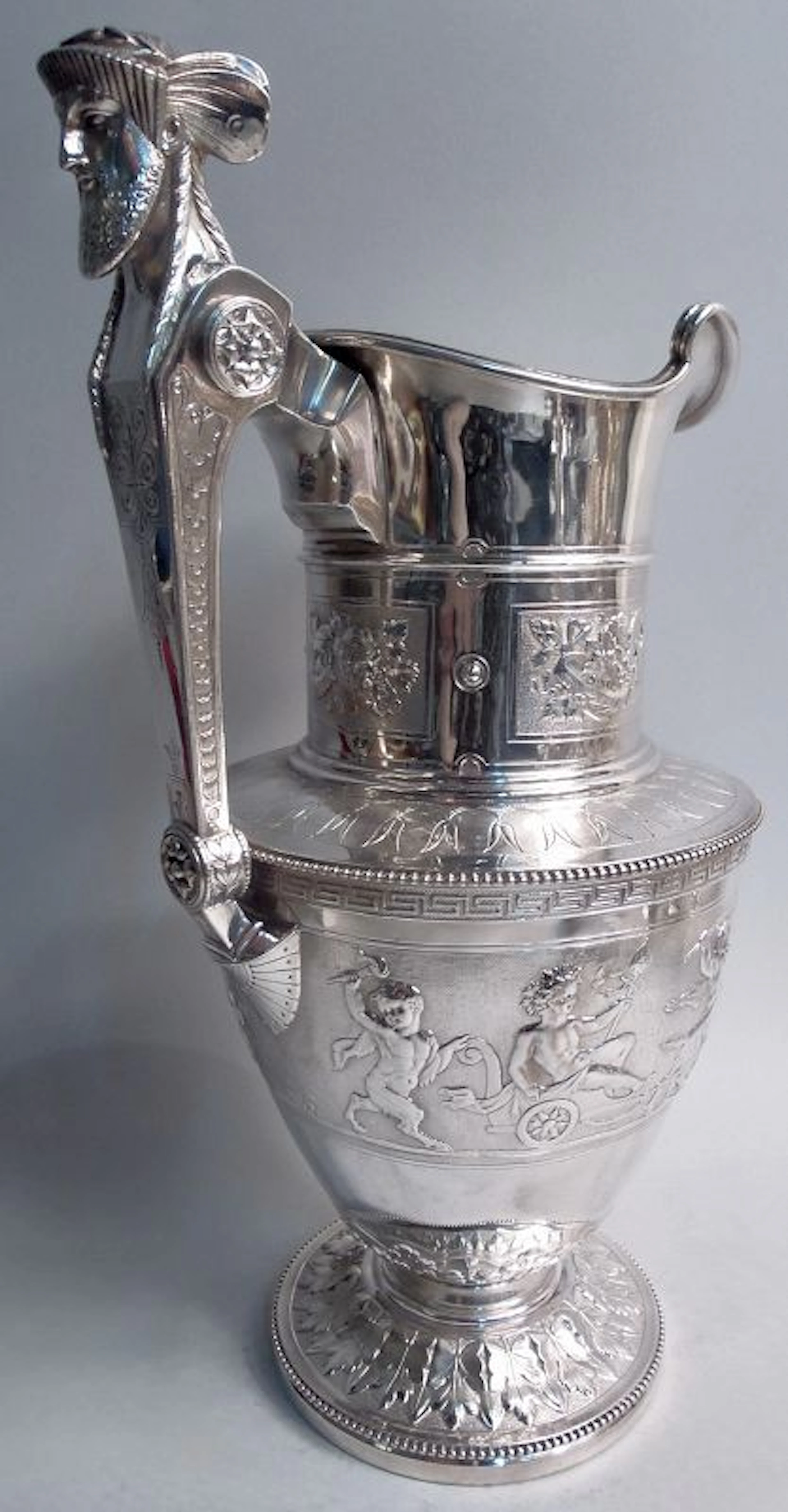 Antique Shreve, Stanwood Boston Greek Revival Sterling Silver Ewer