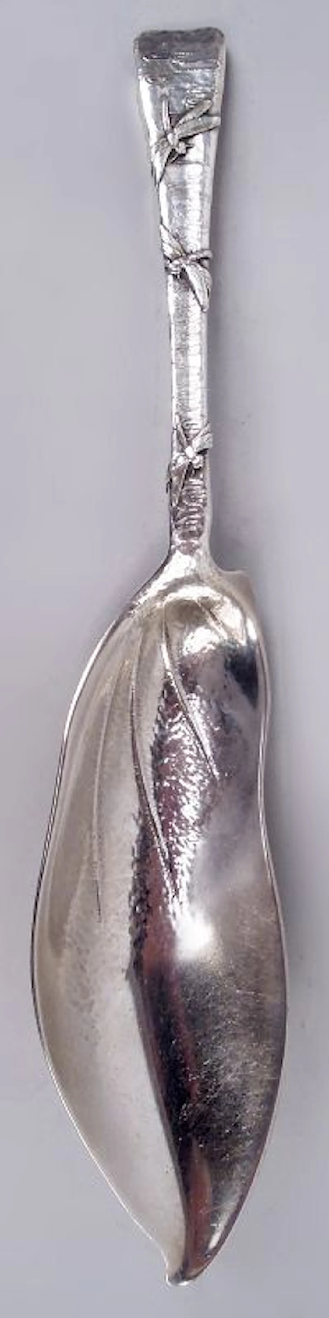 Rare Tiffany Lap Over Edge Japonesque Dragonfly Fish Slice