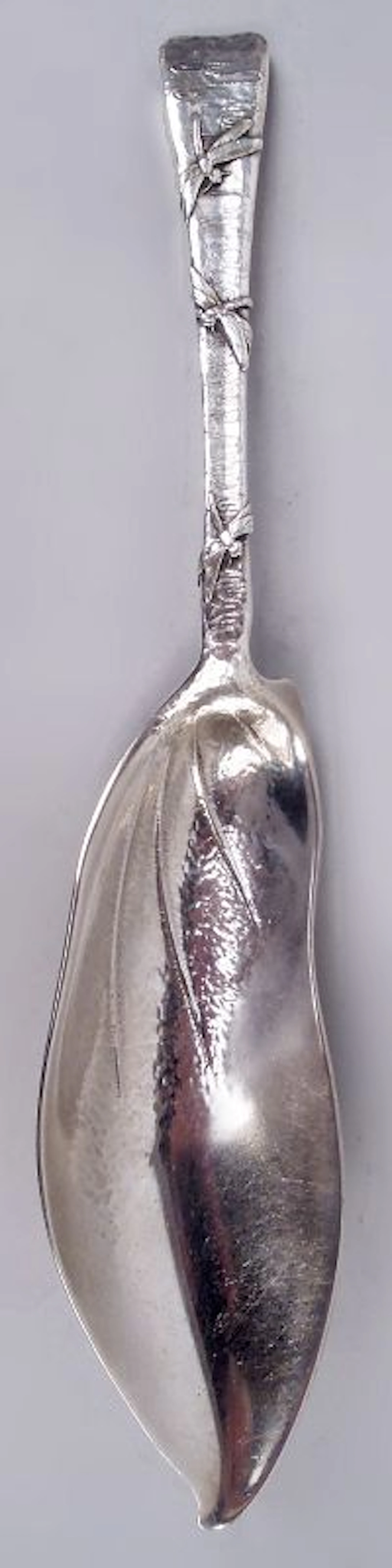 Rare Tiffany Lap Over Edge Japonesque Dragonfly Fish Slice
