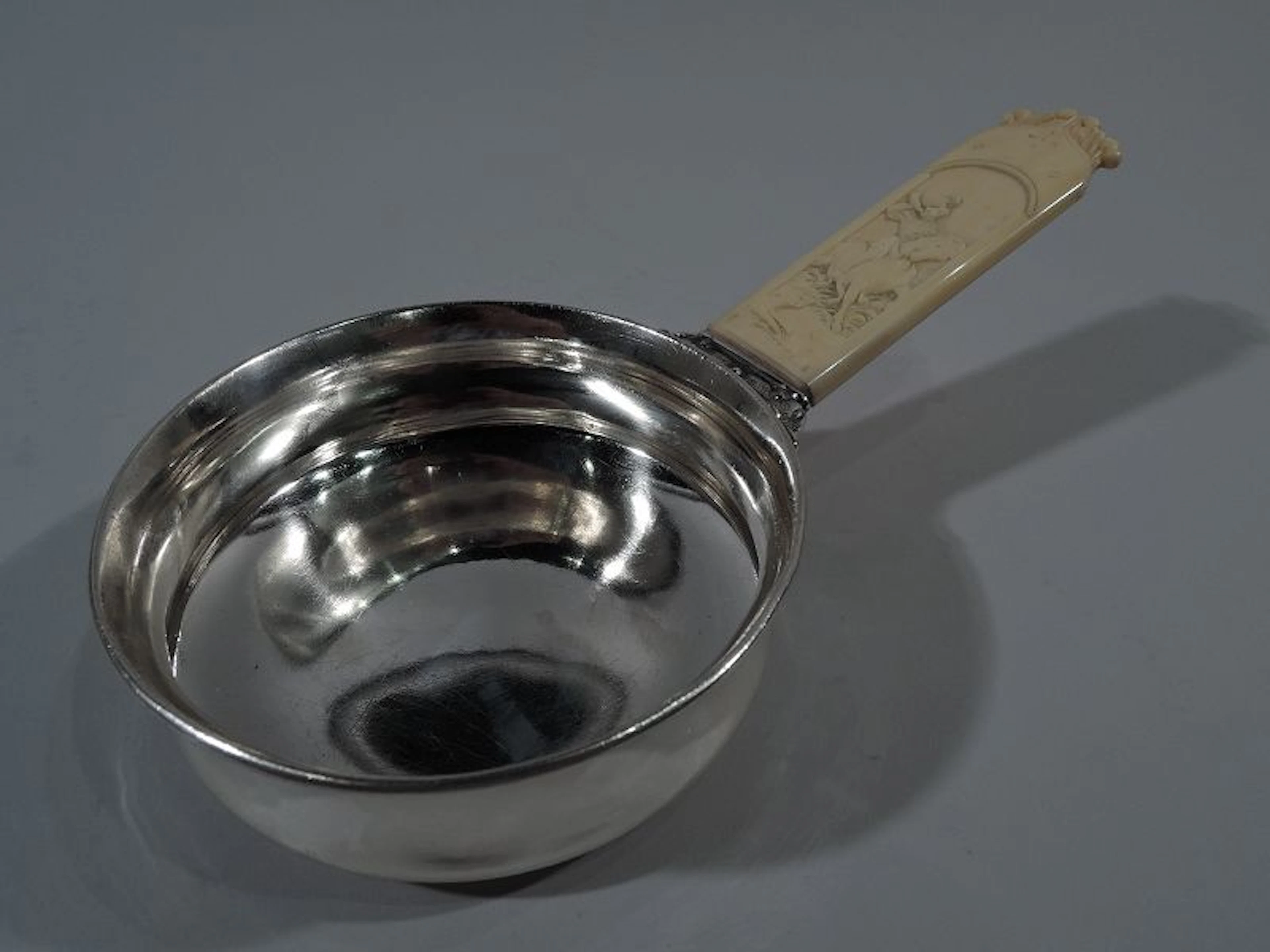 Antique Tiffany Sterling Silver Porringer with Medieval Huntsman