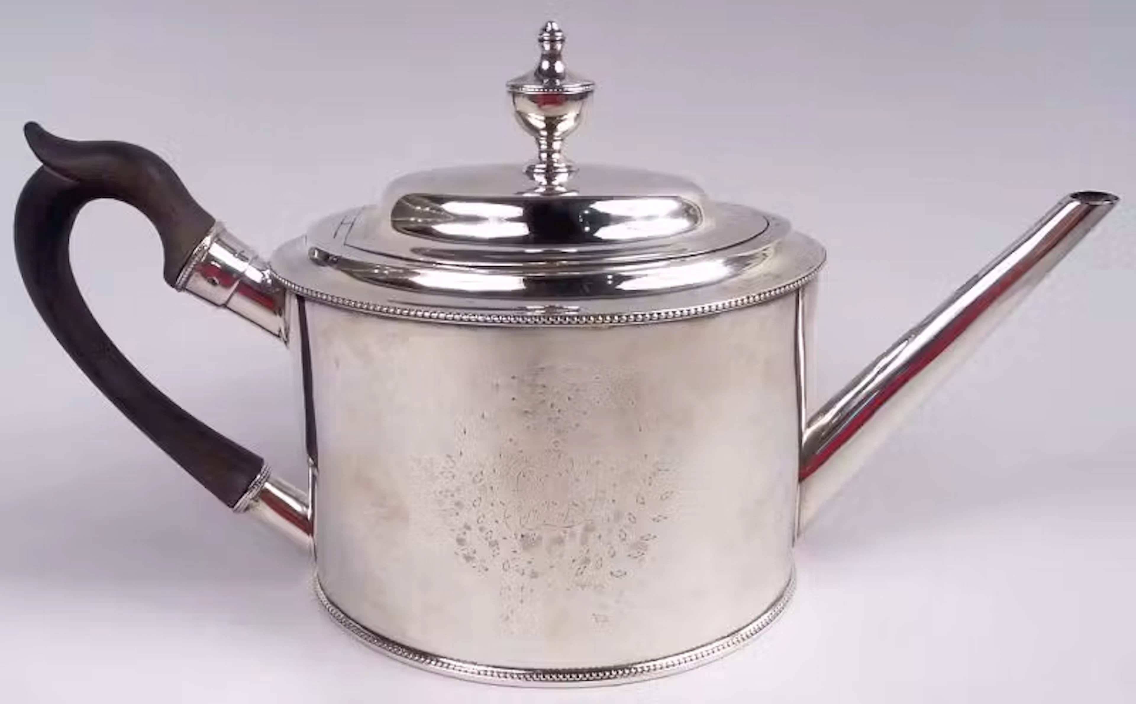 Antique John Burger New York Federal Classical Silver Teapot C 1790