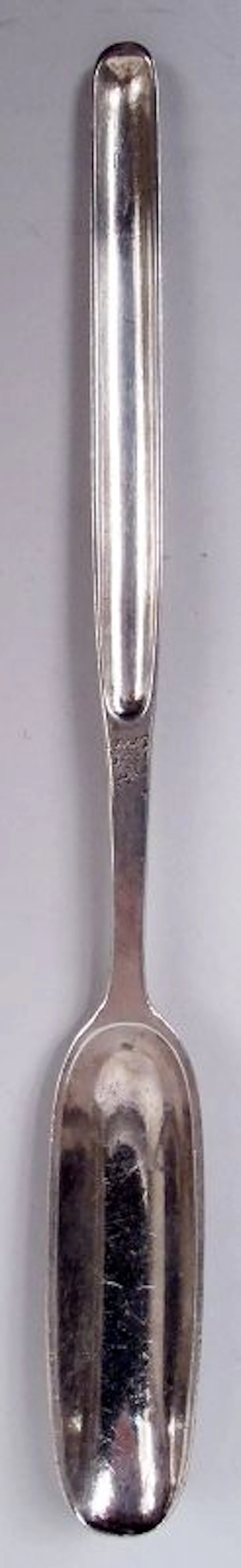 Antique Irish Georgian Sterling Silver Marrow Scoop with Boar Emblem