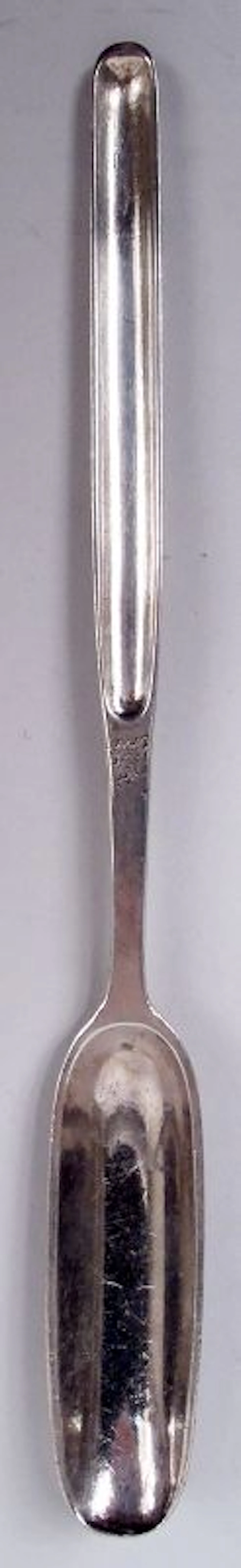 Antique Irish Georgian Sterling Silver Marrow Scoop with Boar Emblem