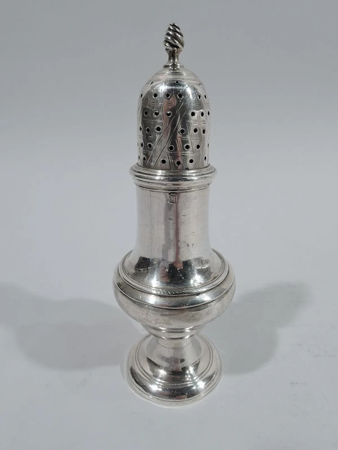 Antique English Georgian Neoclassical Sterling Silver Condiment Caster