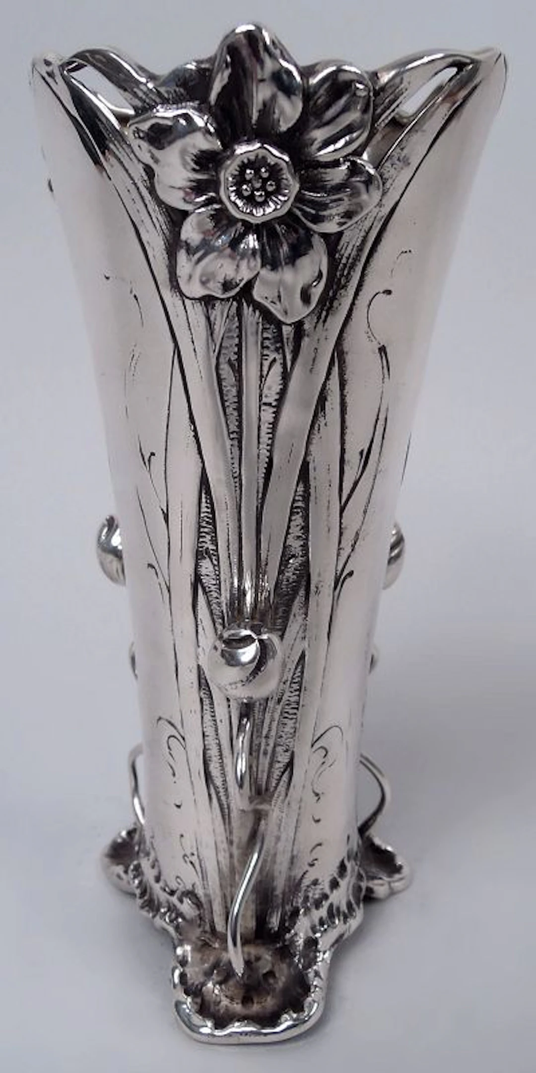 Antique Shiebler American Art Nouveau Sterling Silver 6-Inch Vase