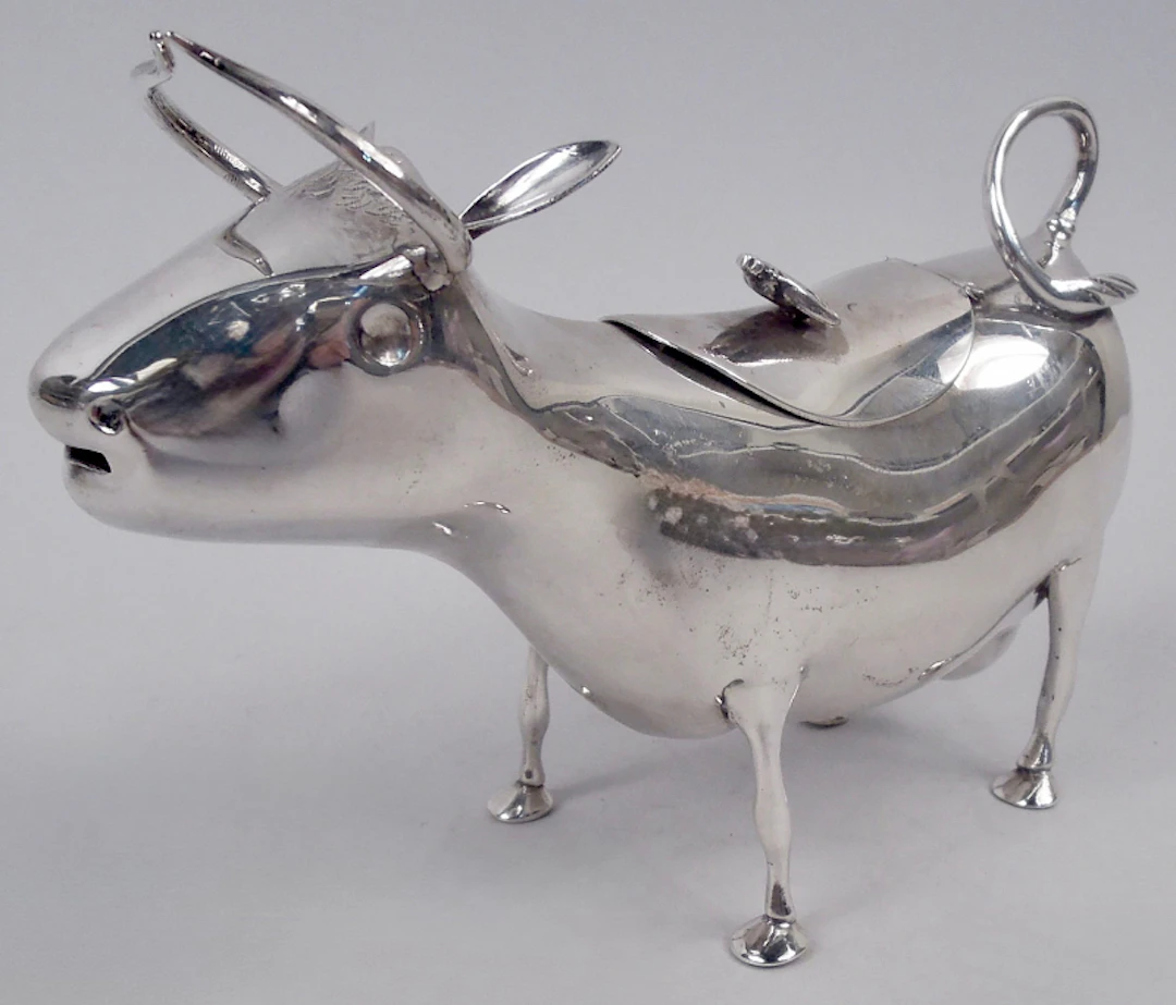 Traditional Dutch Silver Cow Creamer 1975