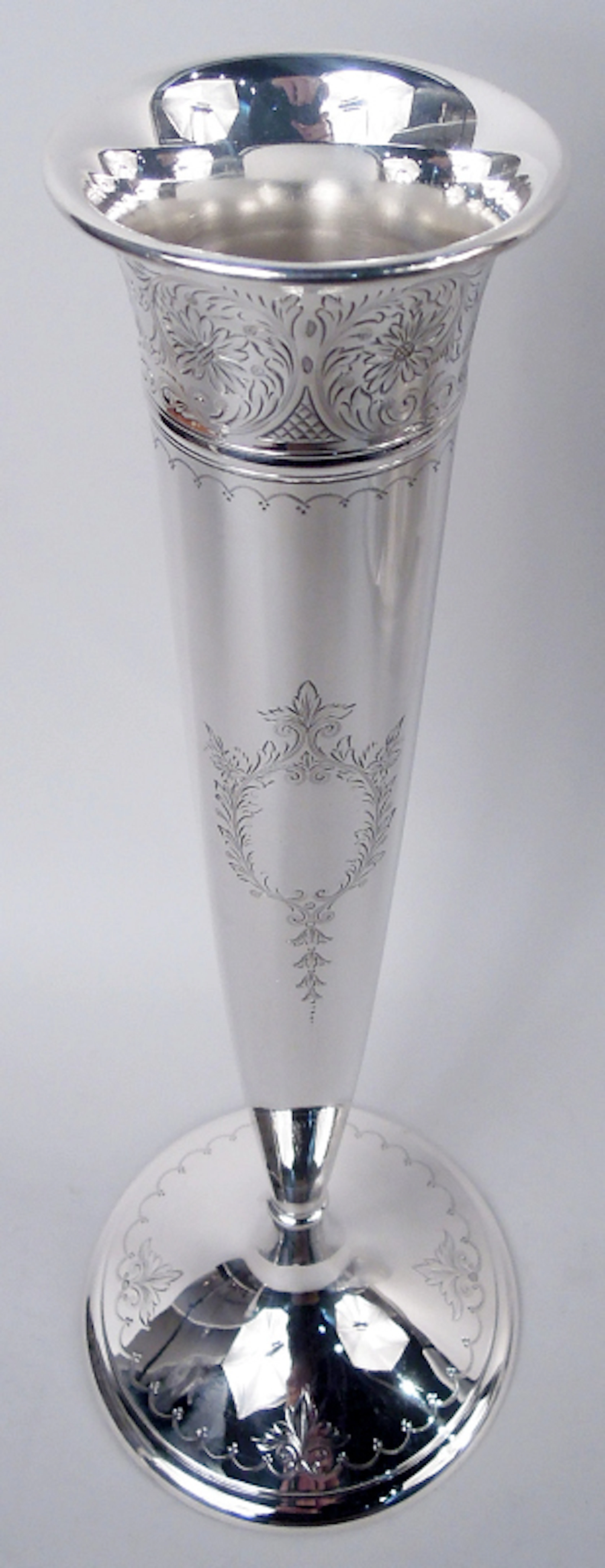 Antique Gorham Edwardian Regency Sterling Silver 15-Inch Vase