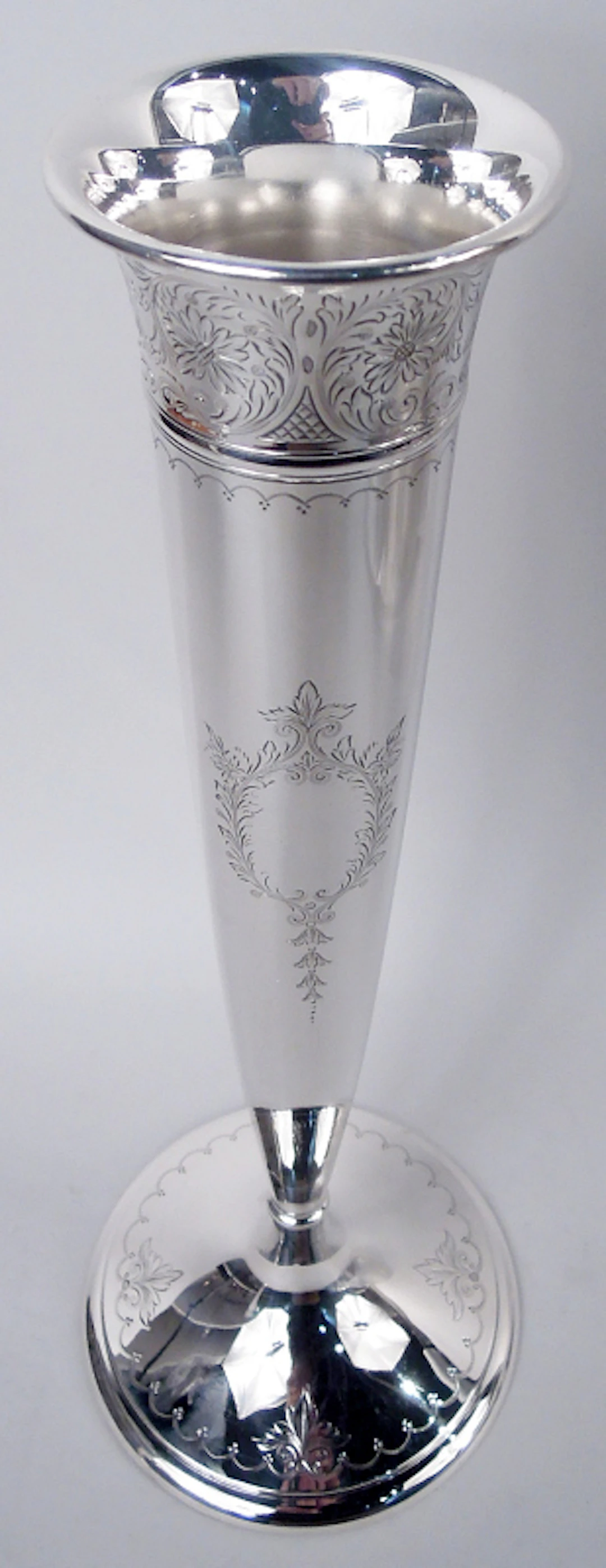 Antique Gorham Edwardian Regency Sterling Silver 15-Inch Vase