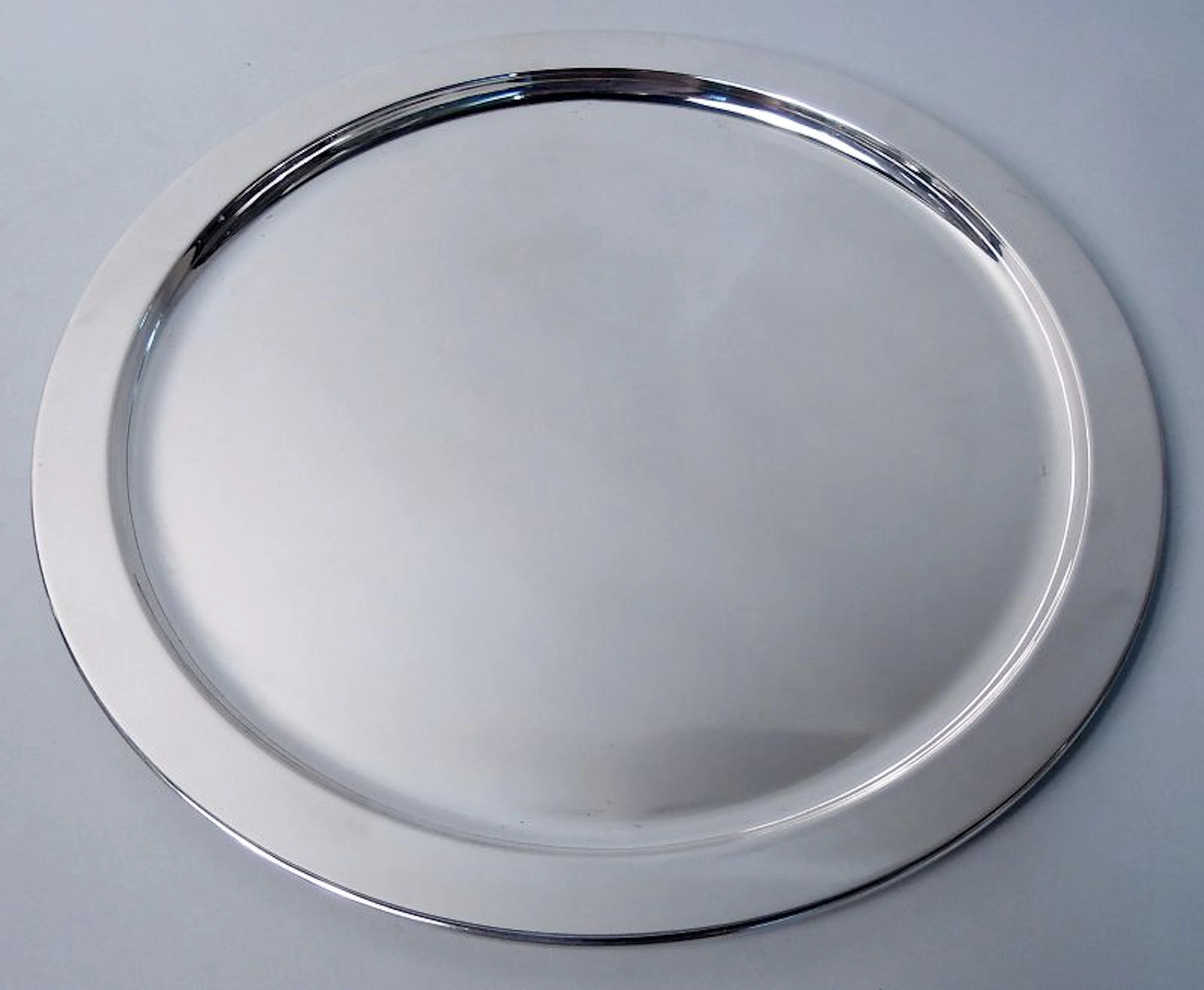 Tiffany Midcentury Modern Sterling Silver Round Tray