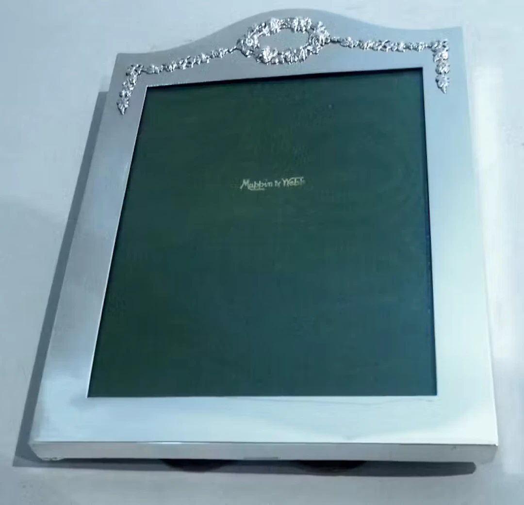 Antique English Edwardian Regency Sterling Silver Picture Frame 1910