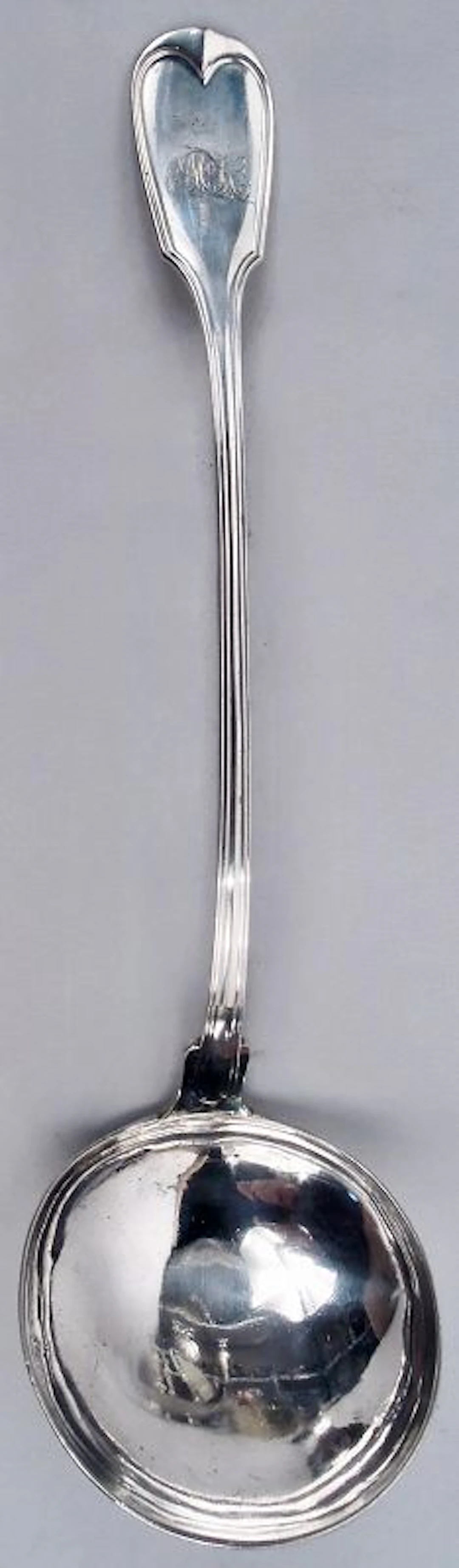 Antique Kirk Baltimore Threaded Silver Soup Ladle