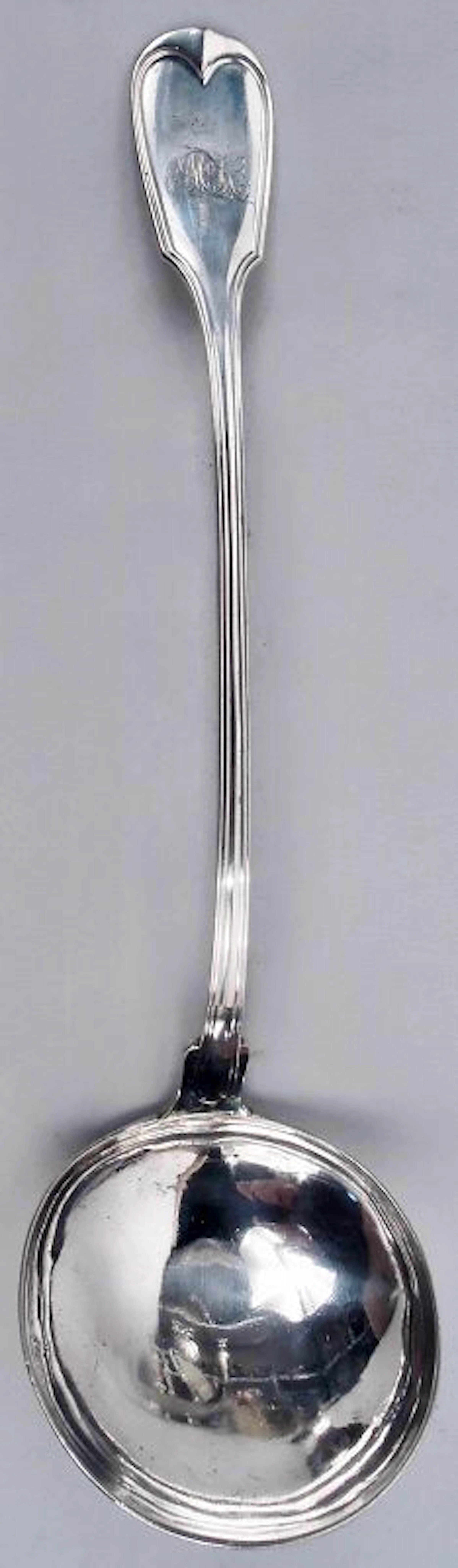 Antique Kirk Baltimore Threaded Silver Soup Ladle