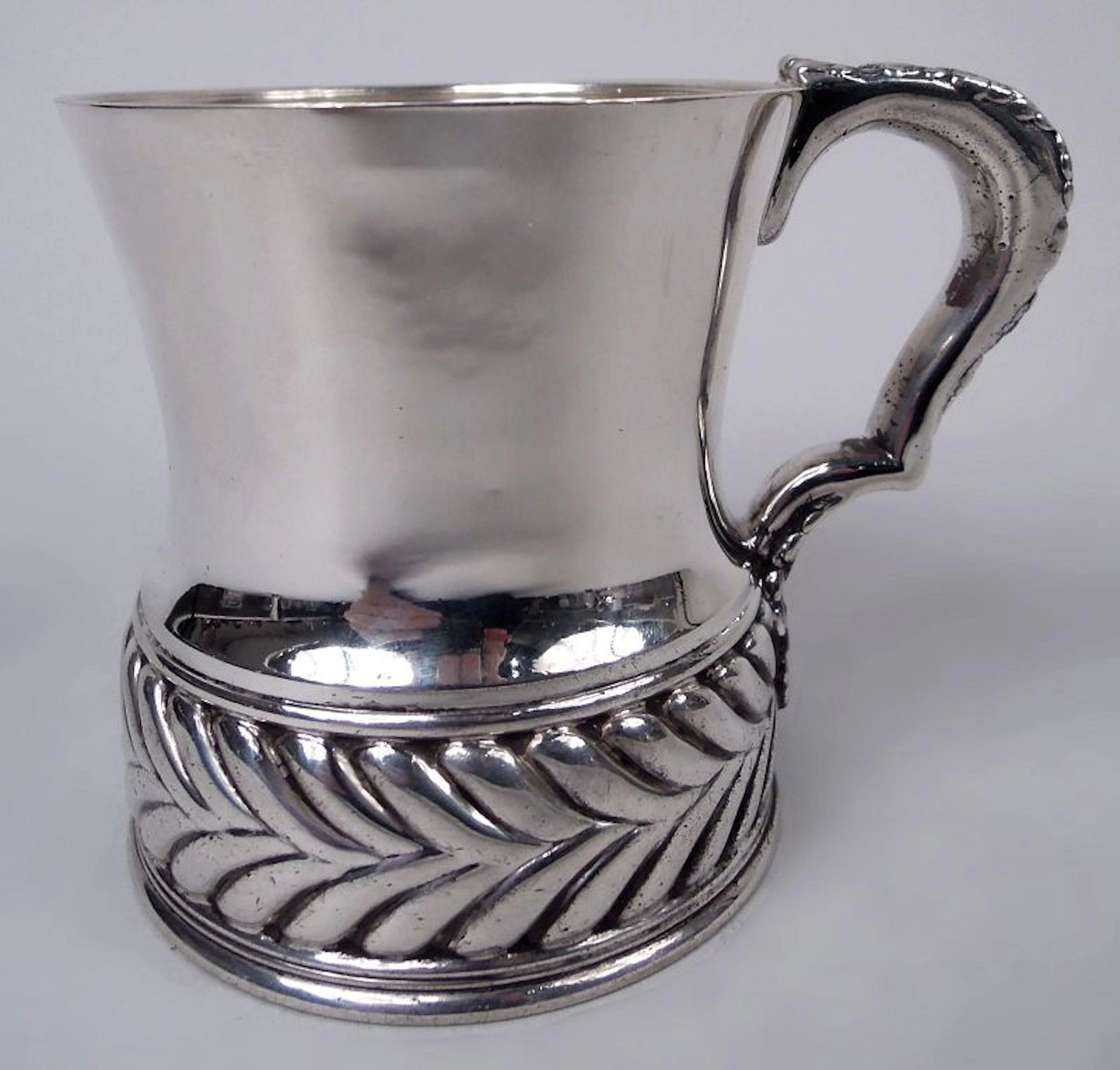 Antique Tiffany Victorian Classical Baby Cup with Bold Wave Edge