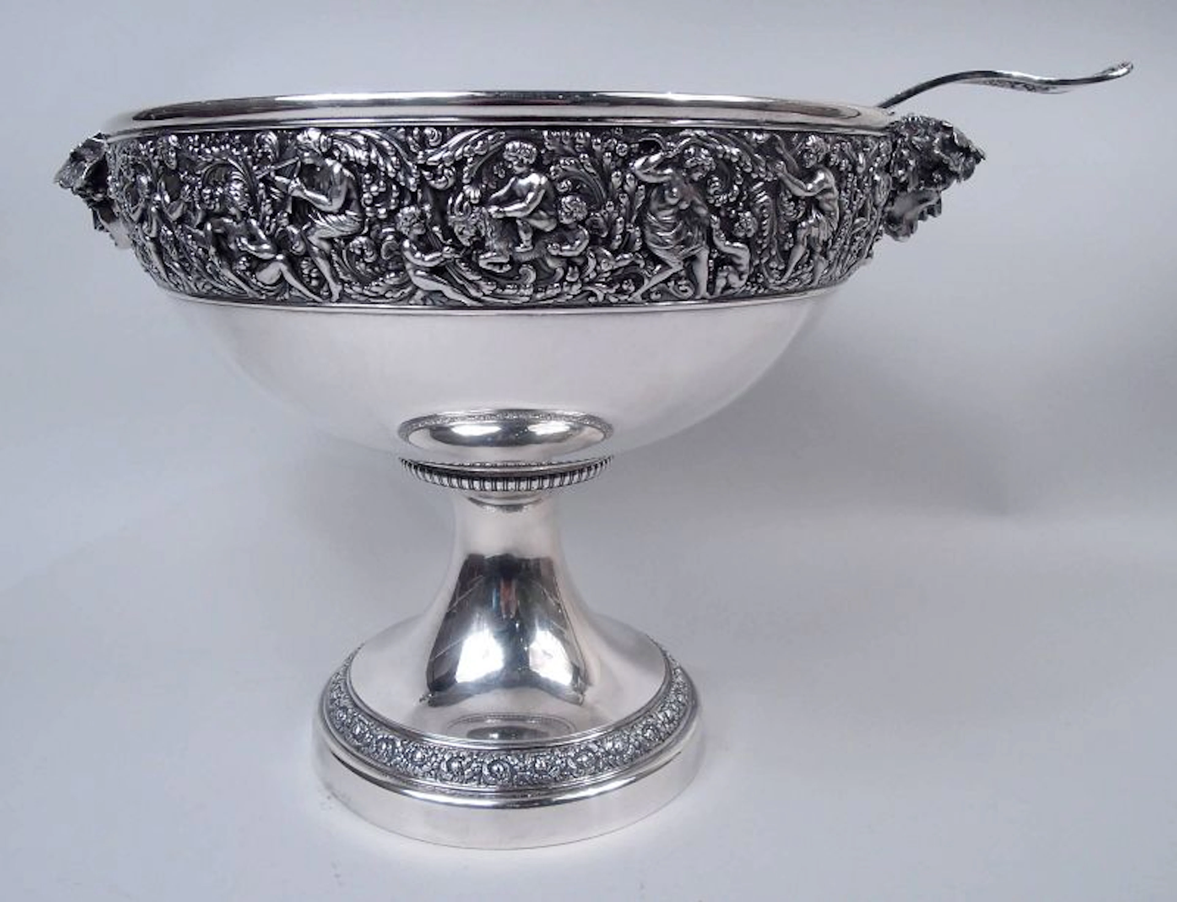 Tiffany Punchbowl & Ladle in Historic Beaux-Arts Olympian Pattern