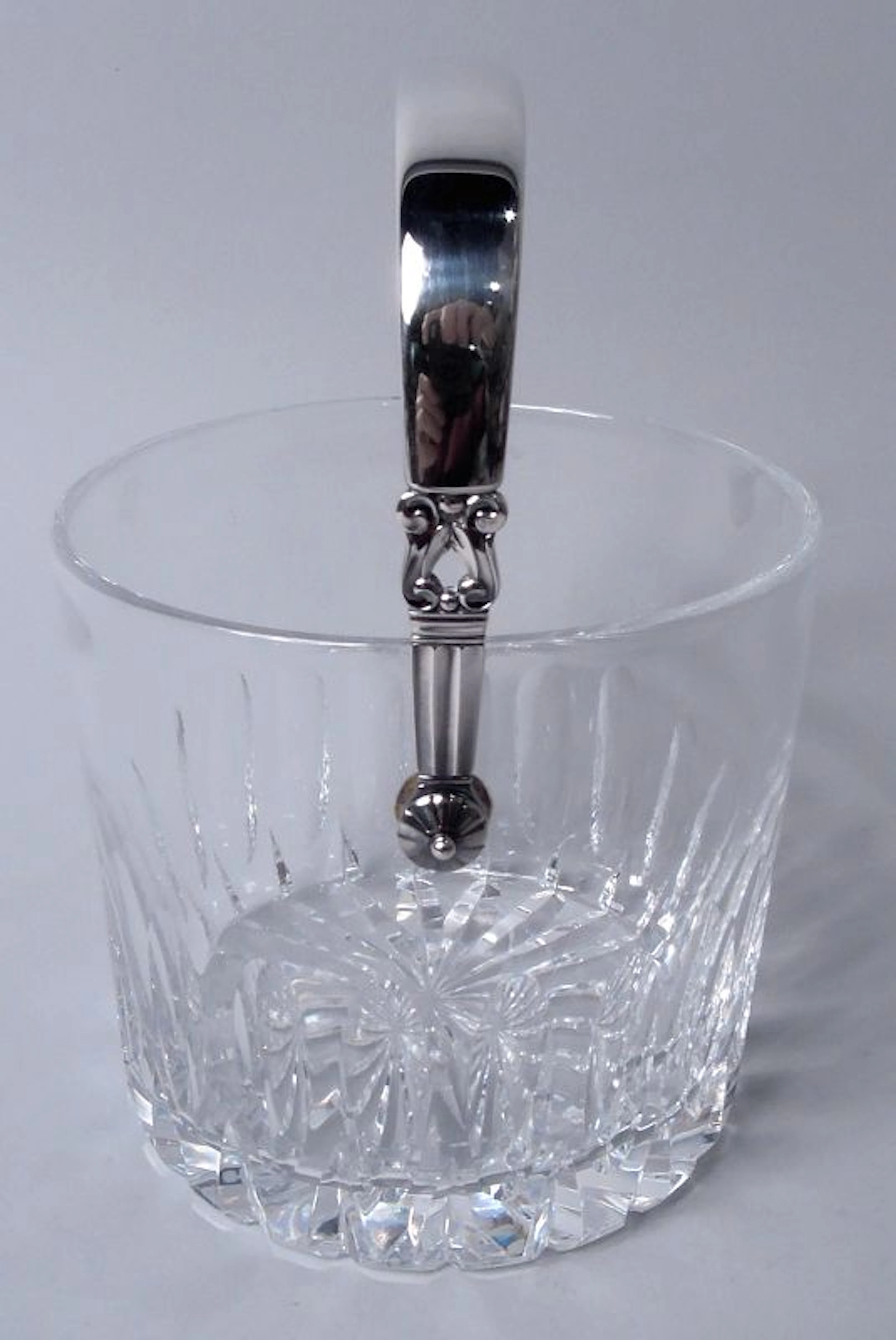 Georg Jensen Acorn Modern Sterling Silver & Cut-Crystal Ice Bucket