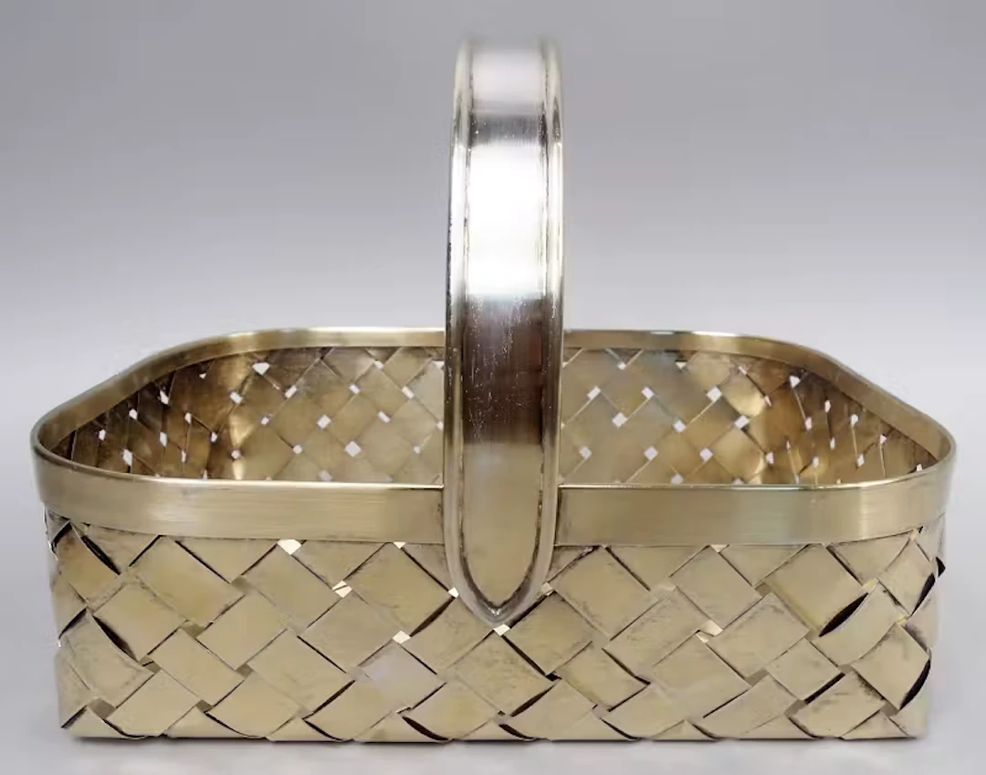 Cartier Jokey Country Chic Gilt Sterling Silver Basket