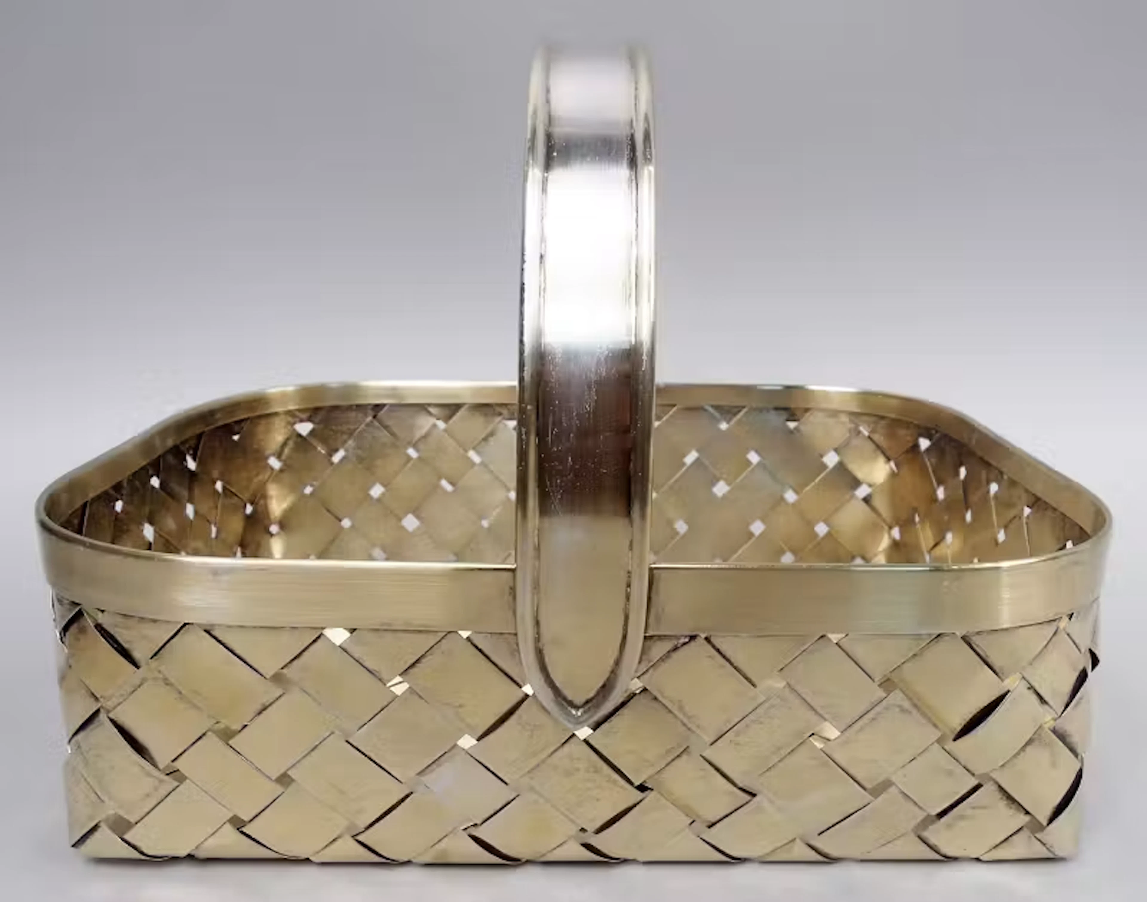 Cartier Jokey Country Chic Gilt Sterling Silver Basket