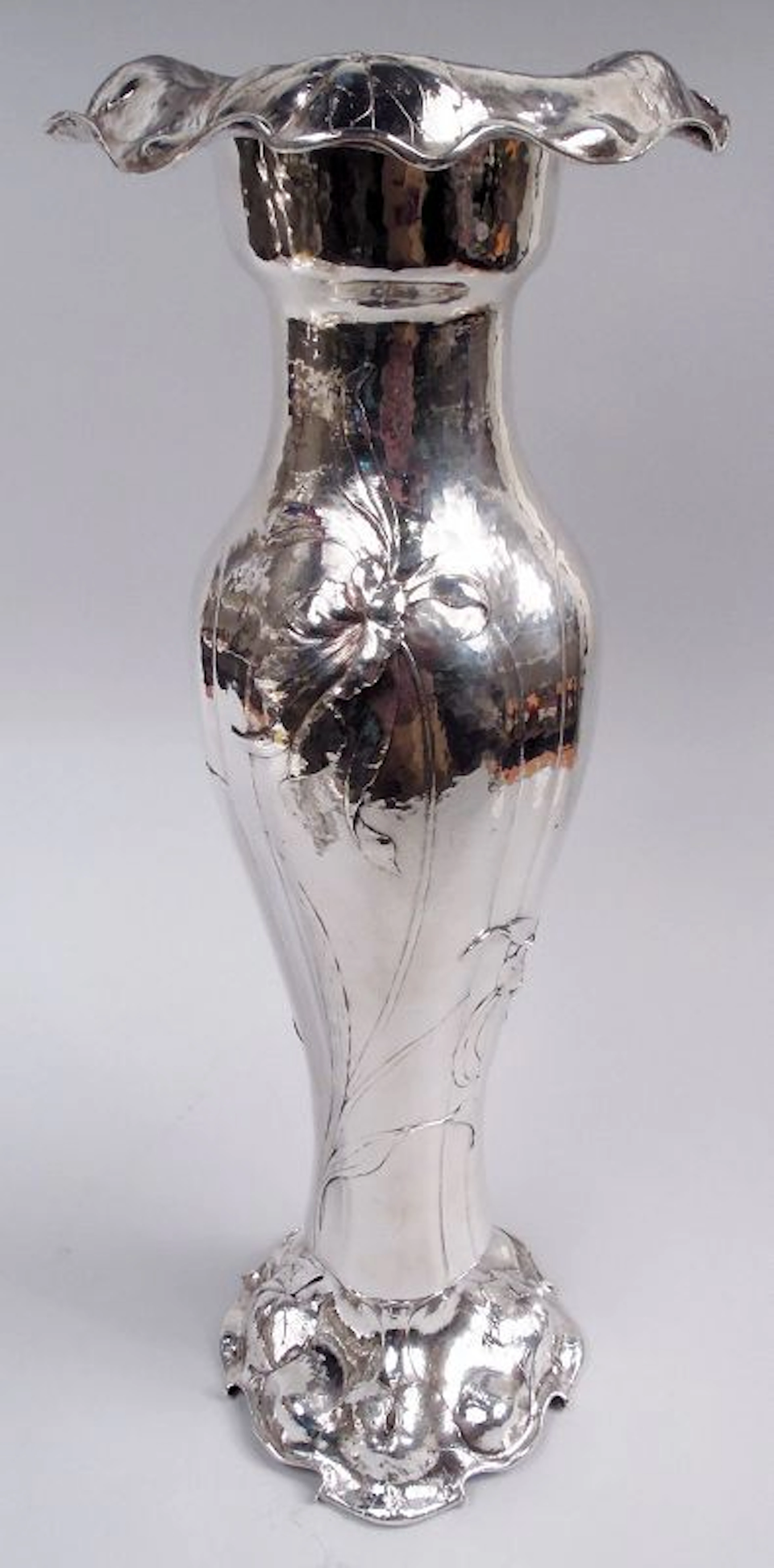 Gorgeous Gorham Martelé Silver 22-Inch Centerpiece Vase 1908