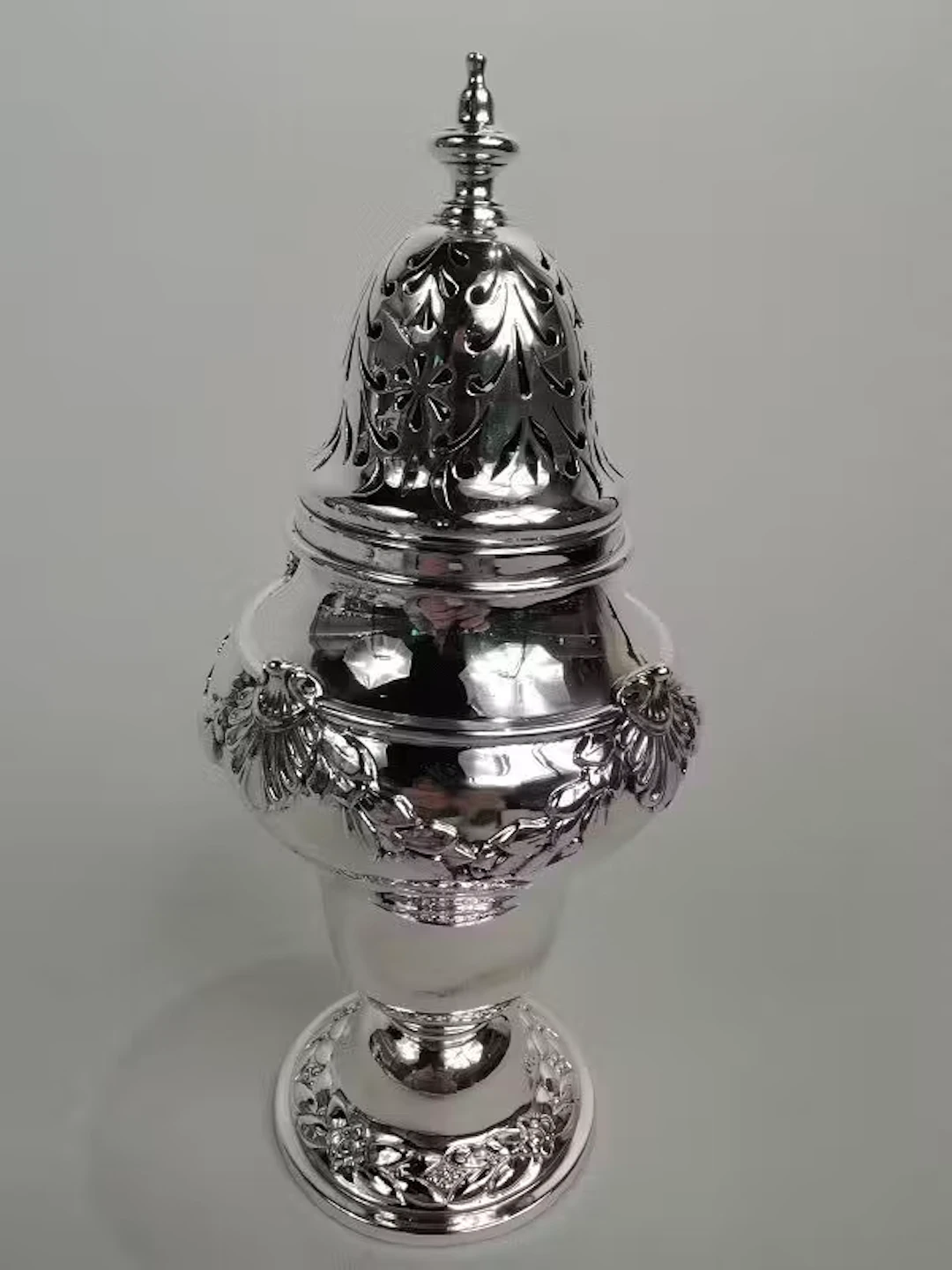 Antique English Edwardian Georgian Sterling Silver Sugar Caster 1911