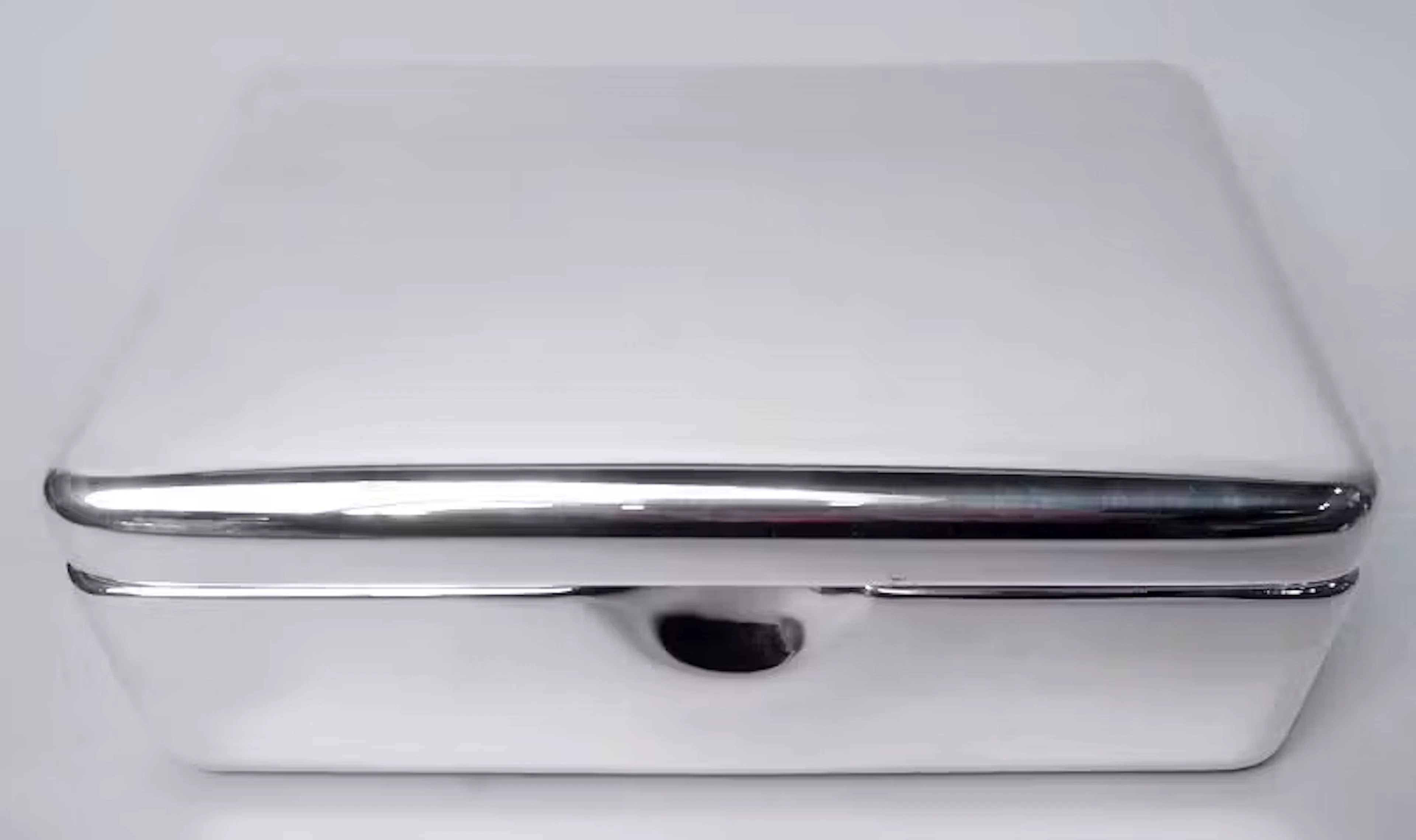 Large and Stylish Italian Modern Sterling Silver Box
