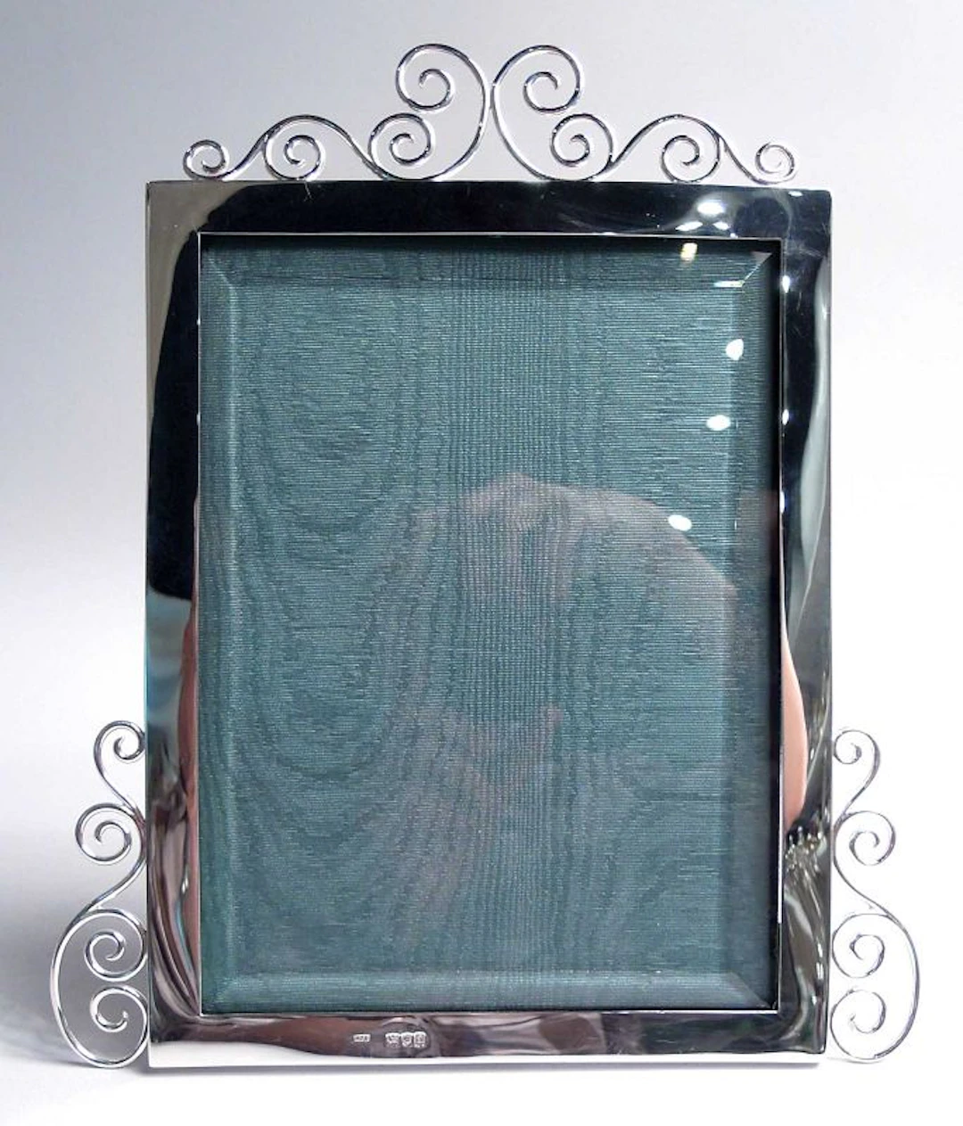Antique English Victorian Classical Sterling Silver Picture Frame 1896