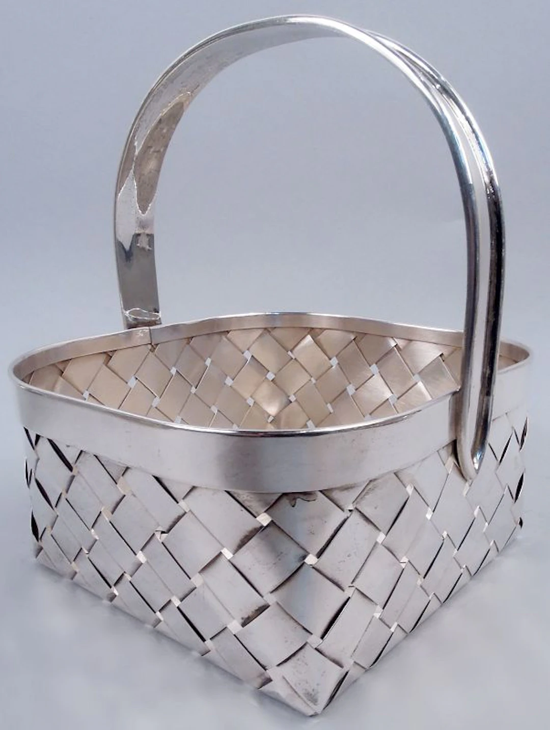 Cartier Midcentury Modern Country Chic Square Basket