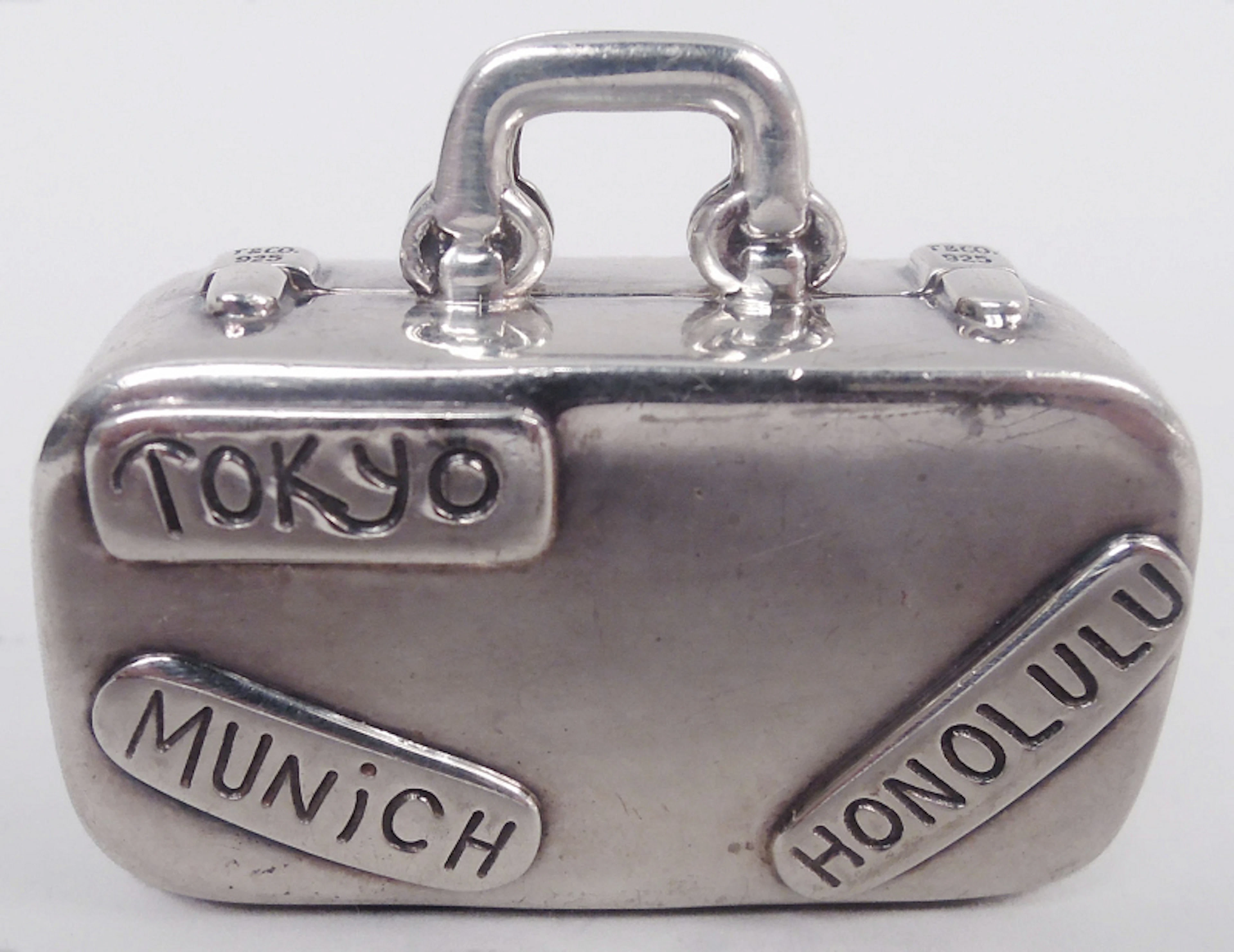 Tiffany Modern Sterling Silver Traveling Suitcase Pillbox