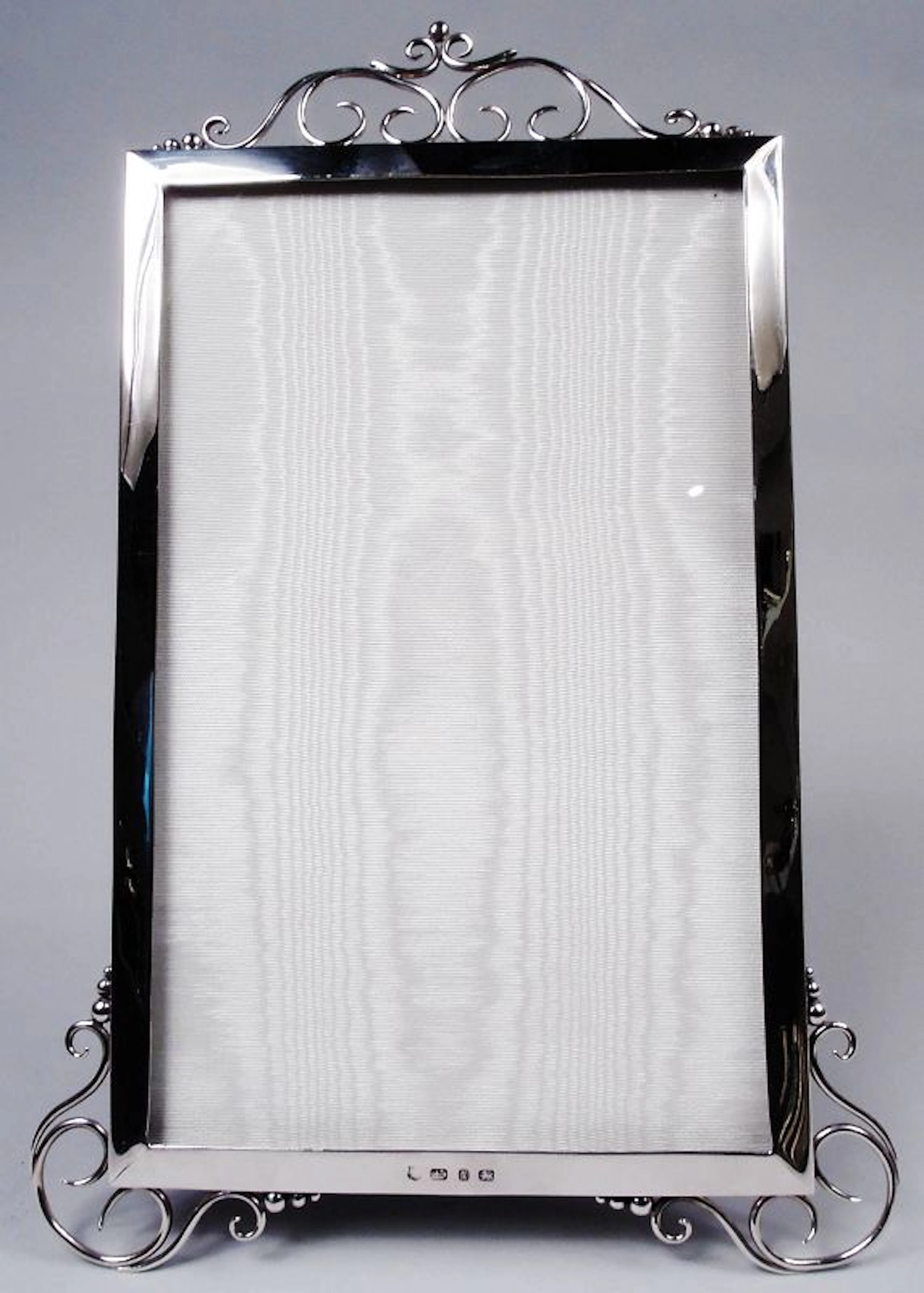 Tall English Victorian Classical Sterling Silver Picture Frame 1897