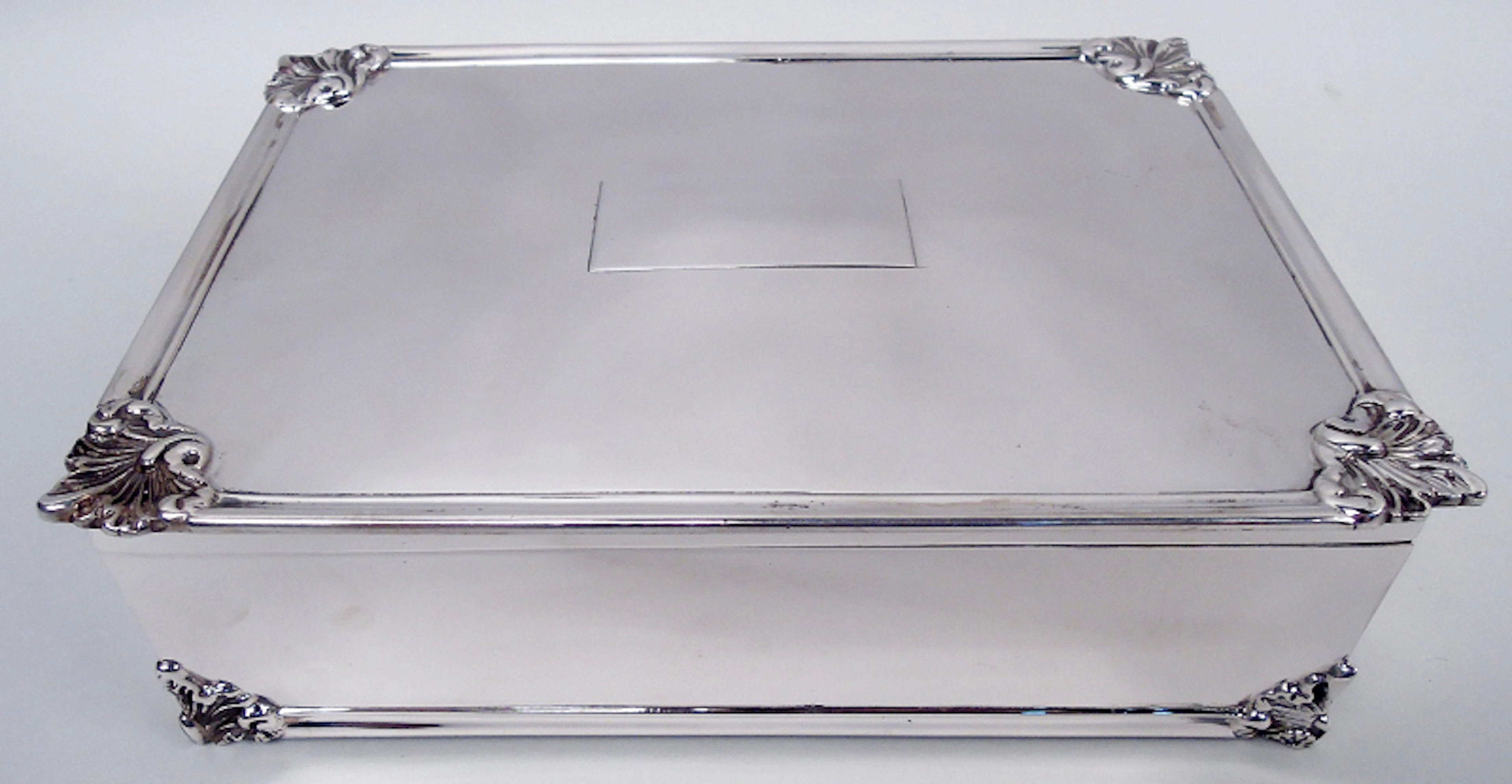 Antique Irish Edwardian Classical Sterling Silver Box 1912
