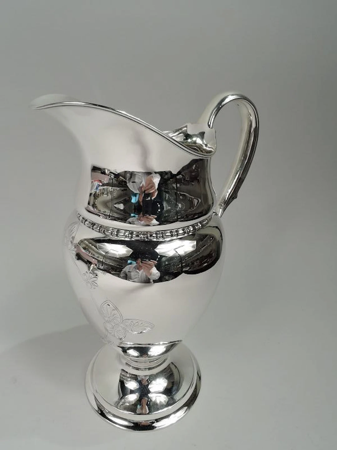 Antique Tiffany Edwardian Classical Sterling Silver Water Pitcher