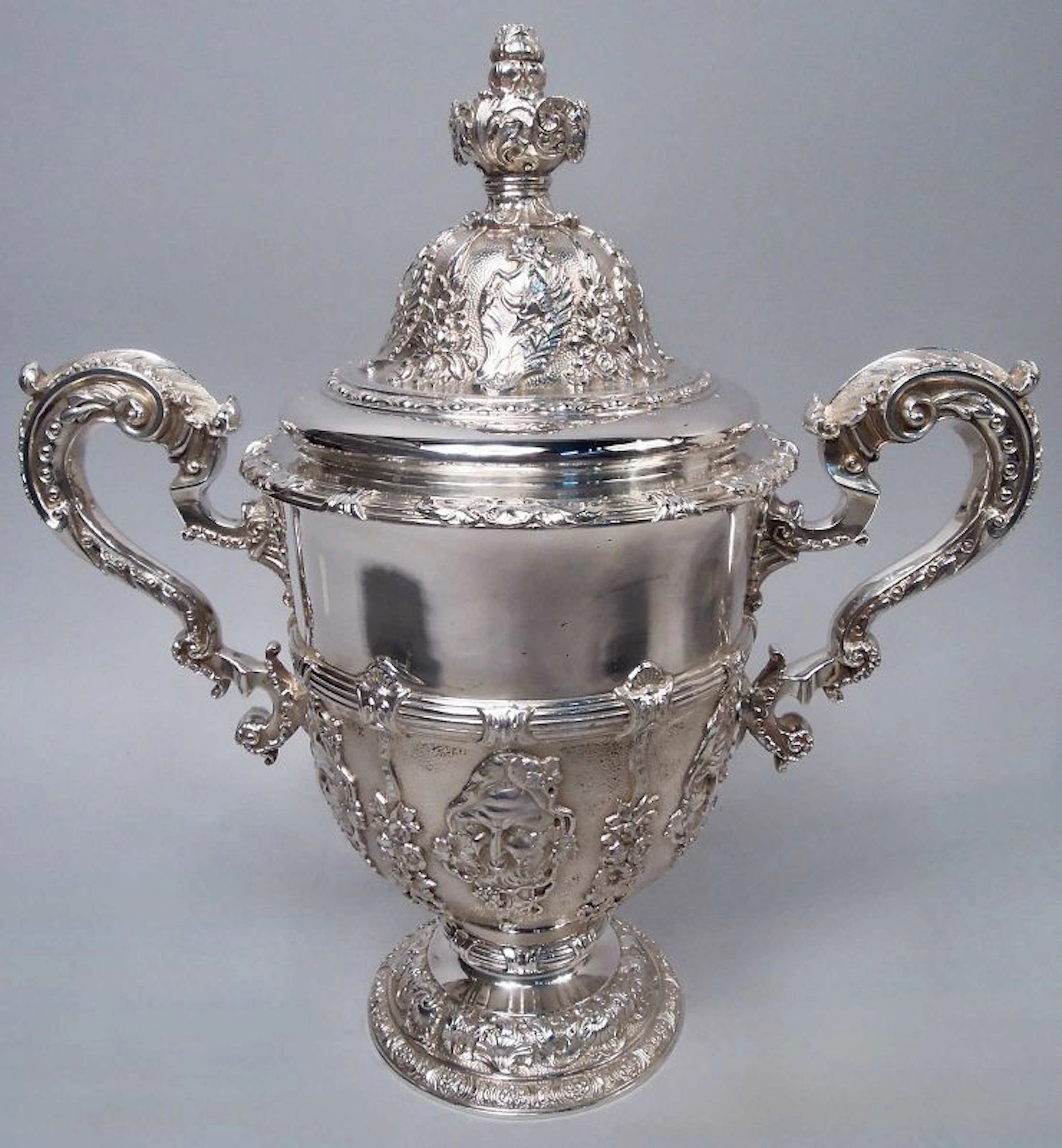 Finest Quality English Georgian Covered Urn After Lamerie 1936