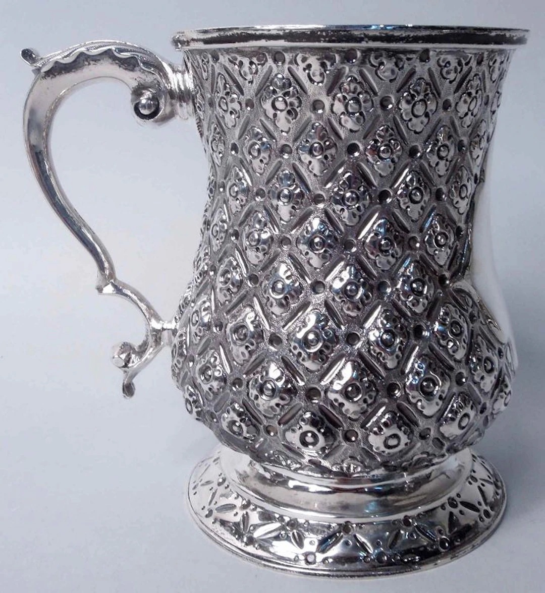 Antique Victorian Georgian Sterling Silver Cann 1862