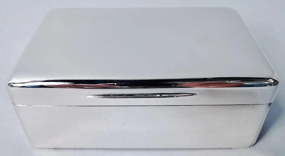 Antique Asprey English Victorian Sterling Silver Box 1900