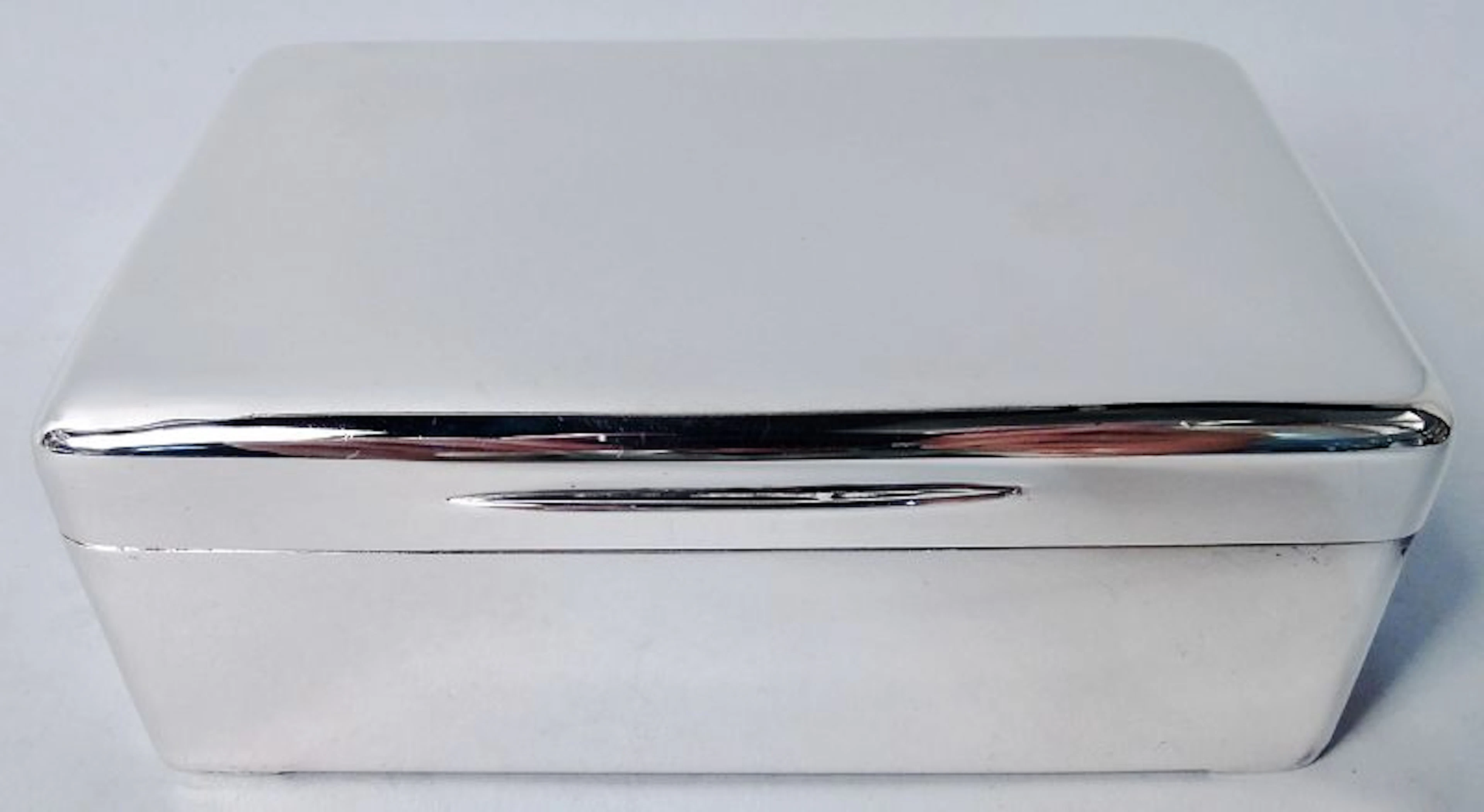 Antique Asprey English Victorian Sterling Silver Box 1900
