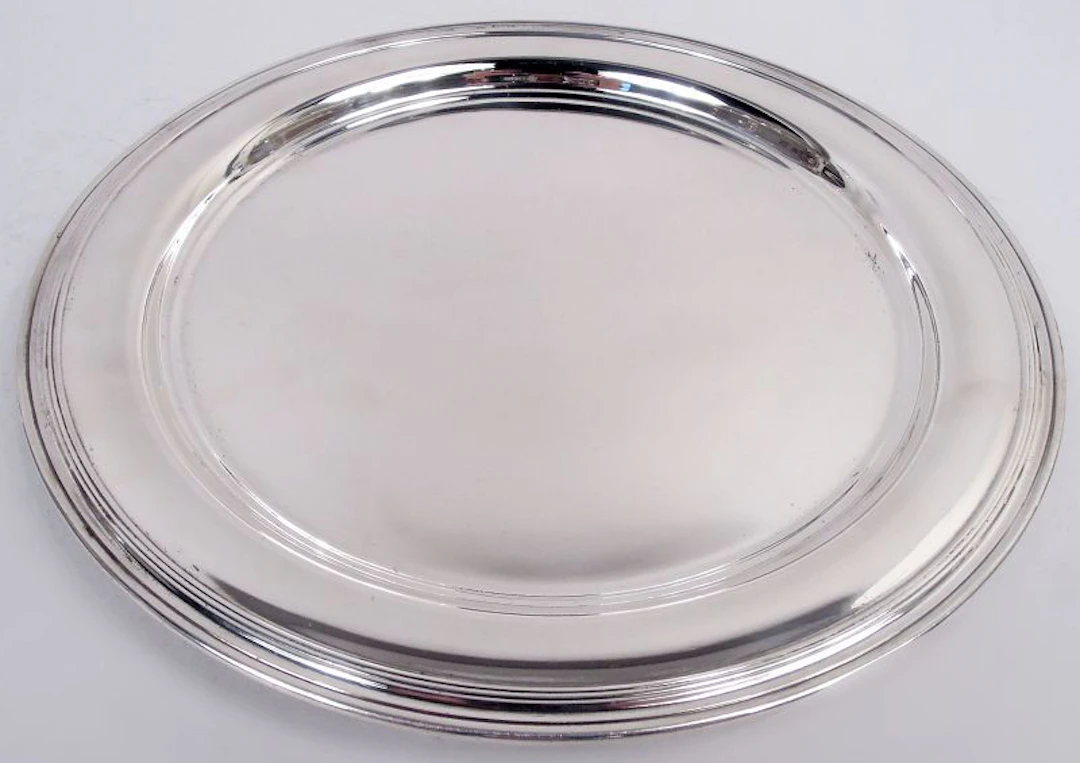 Tiffany American Modern Sterling Silver 10-Inch Round Serving Tray