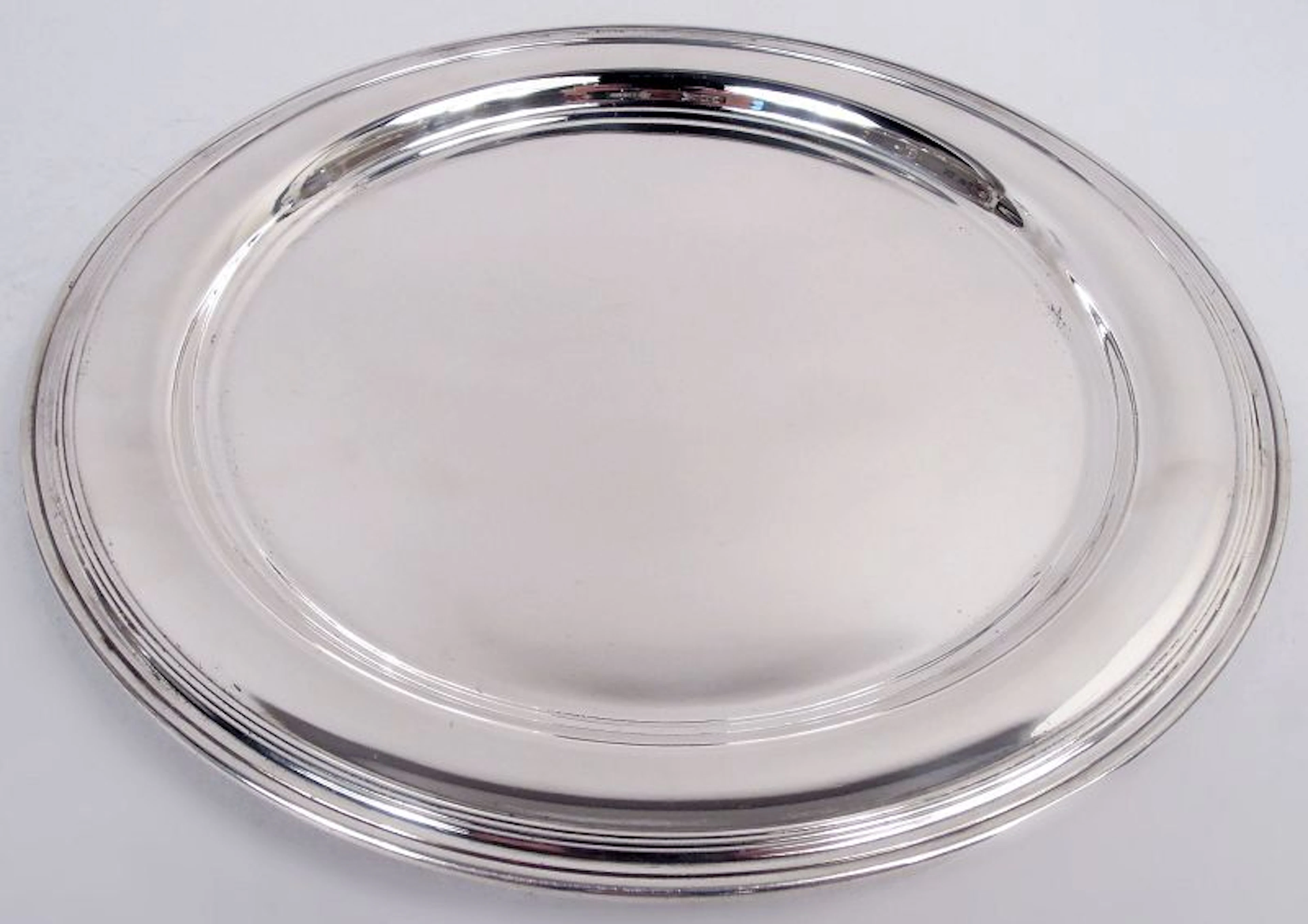 Tiffany American Modern Sterling Silver 10-Inch Round Serving Tray