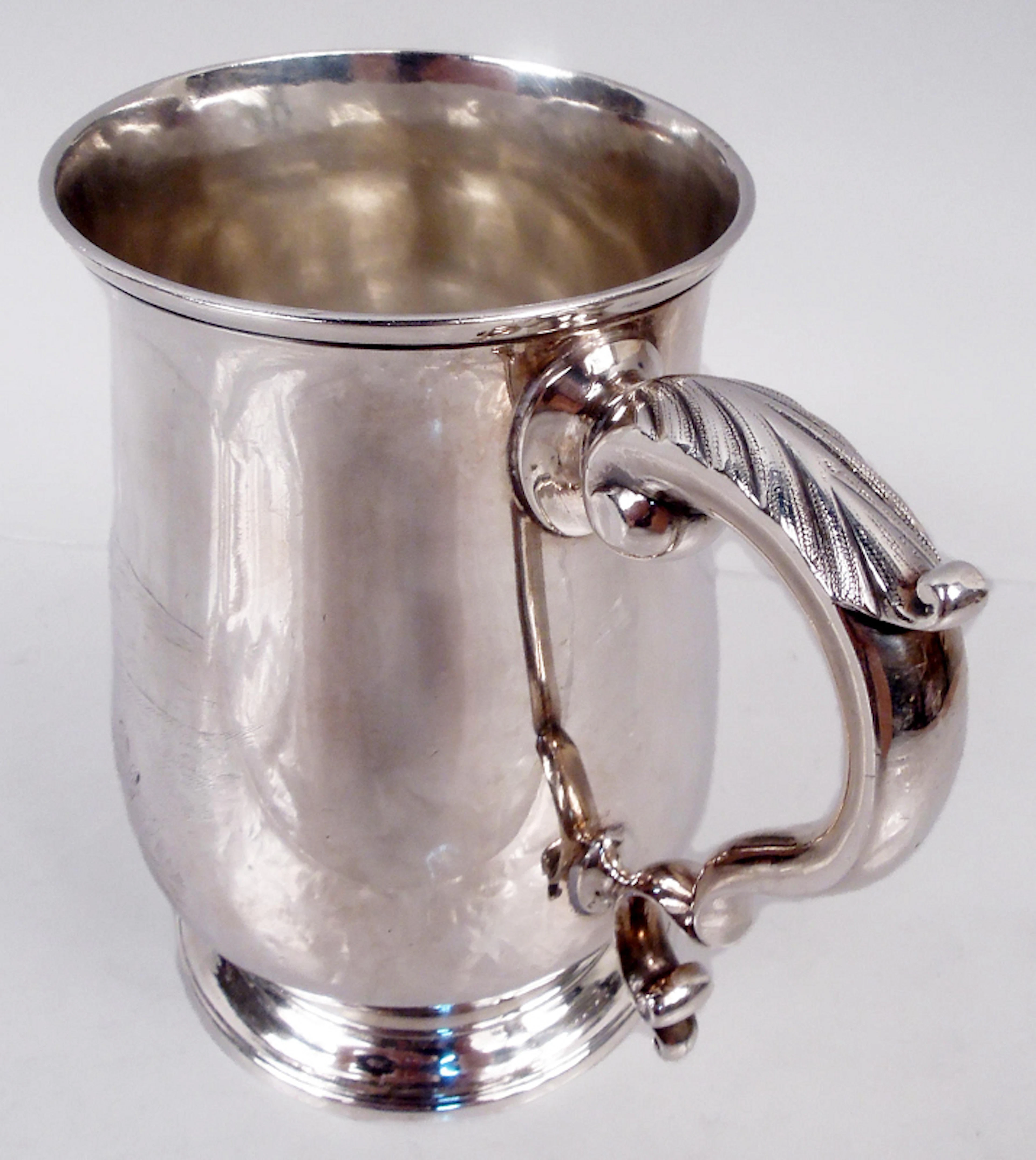 English Georgian Sterling Silver Cann with Tally-Ho Fox Hunt 1780