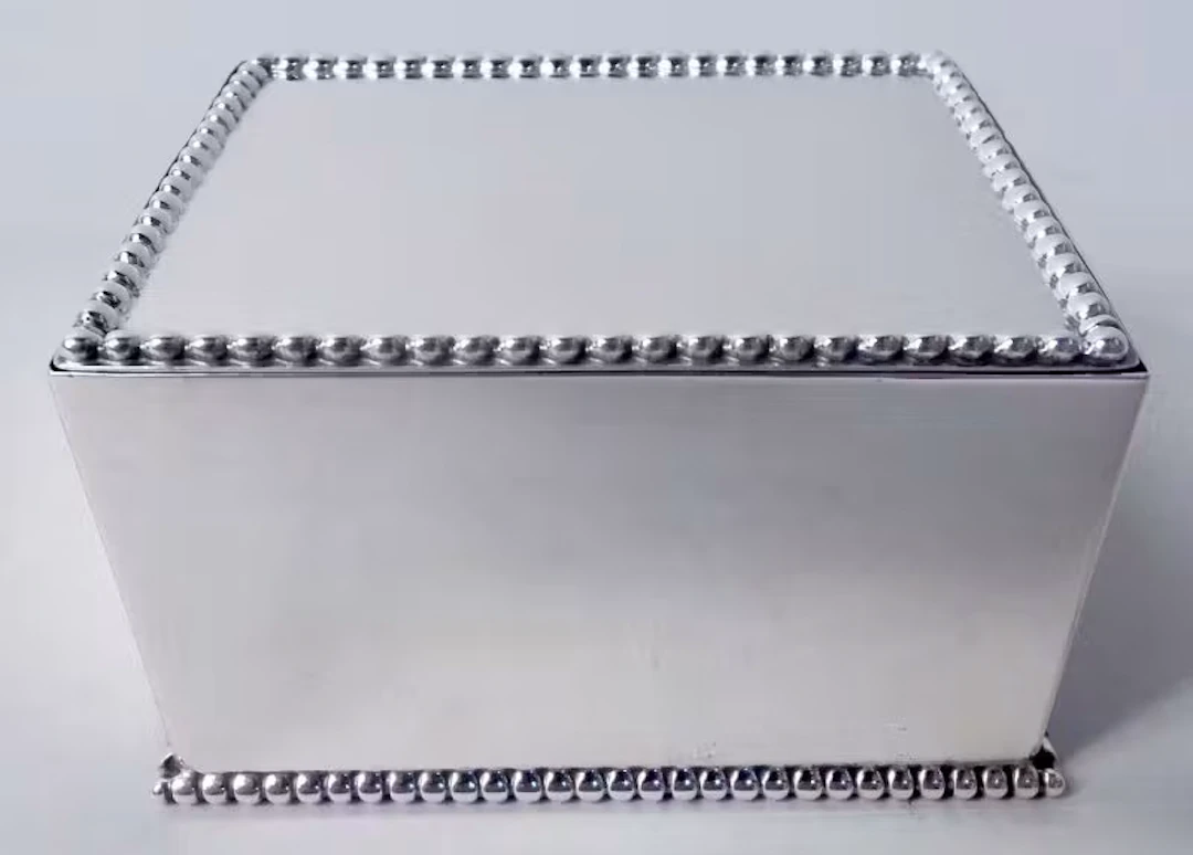 Antique American Edwardian Classical Sterling Silver Match Box 1900