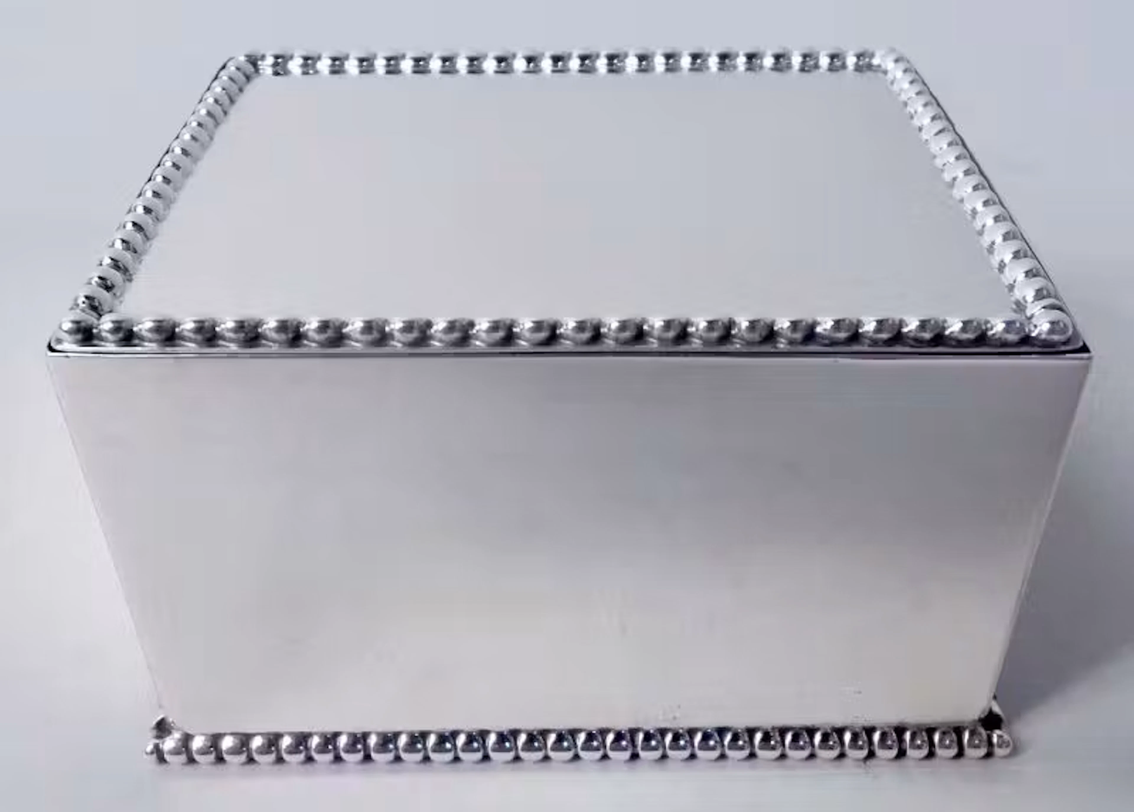 Antique American Edwardian Classical Sterling Silver Match Box 1900