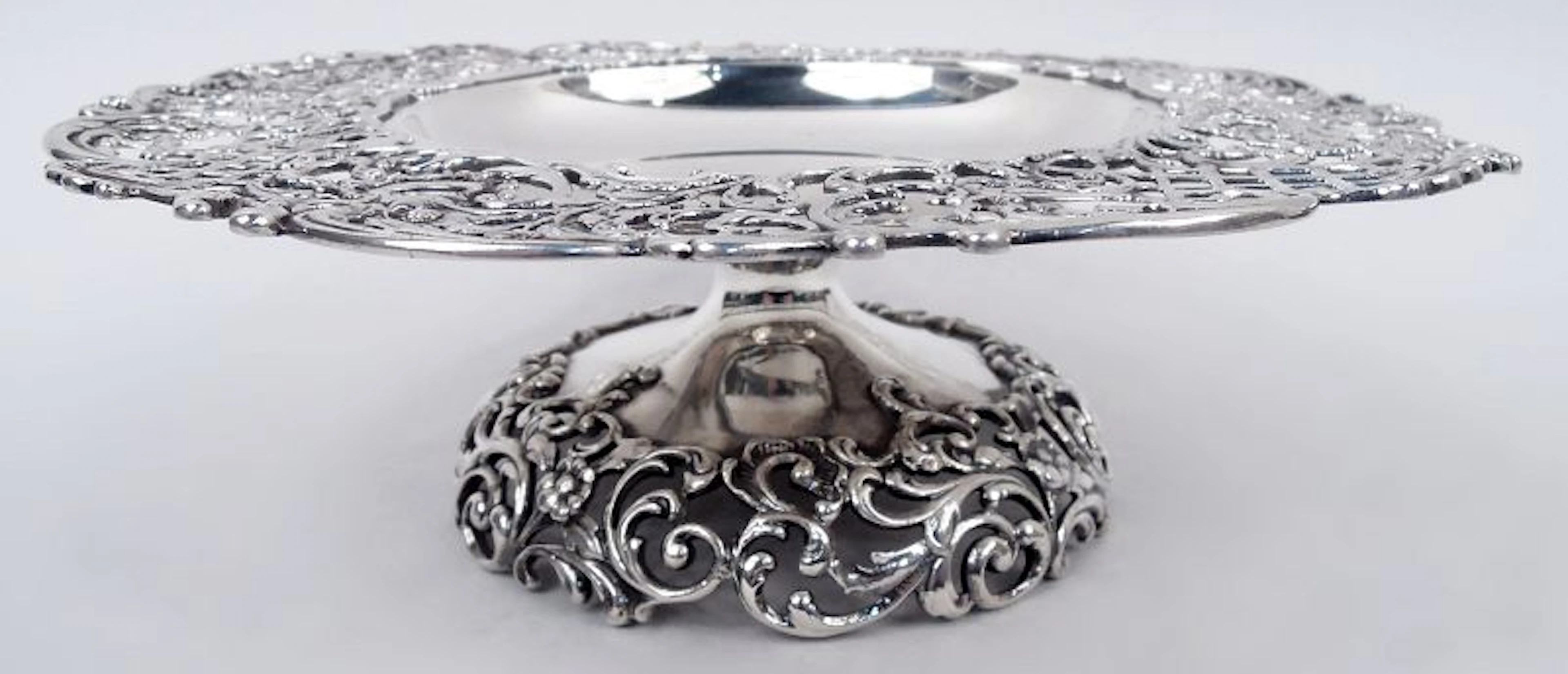 Antique American Victorian Classical Sterling Silver Compote