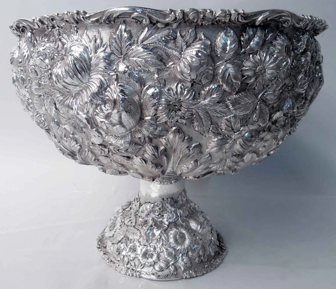 Schofield Baltimore Repousse Sterling Silver Centerpiece Punch Bowl