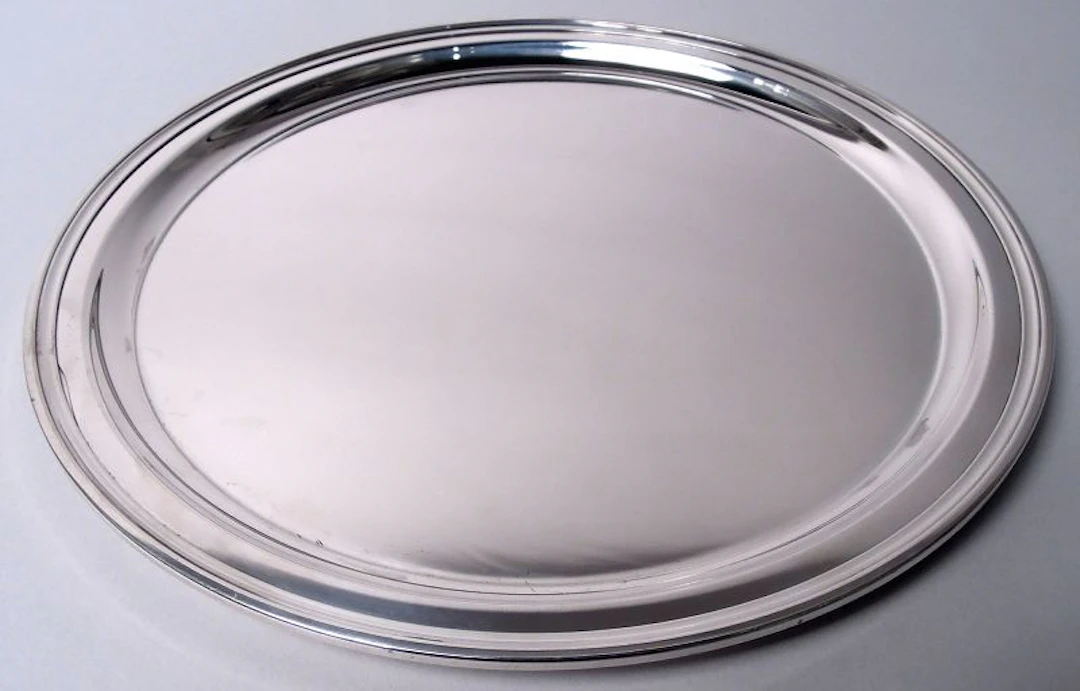 Tiffany American Modern Sterling Silver 10-Inch Round Tray