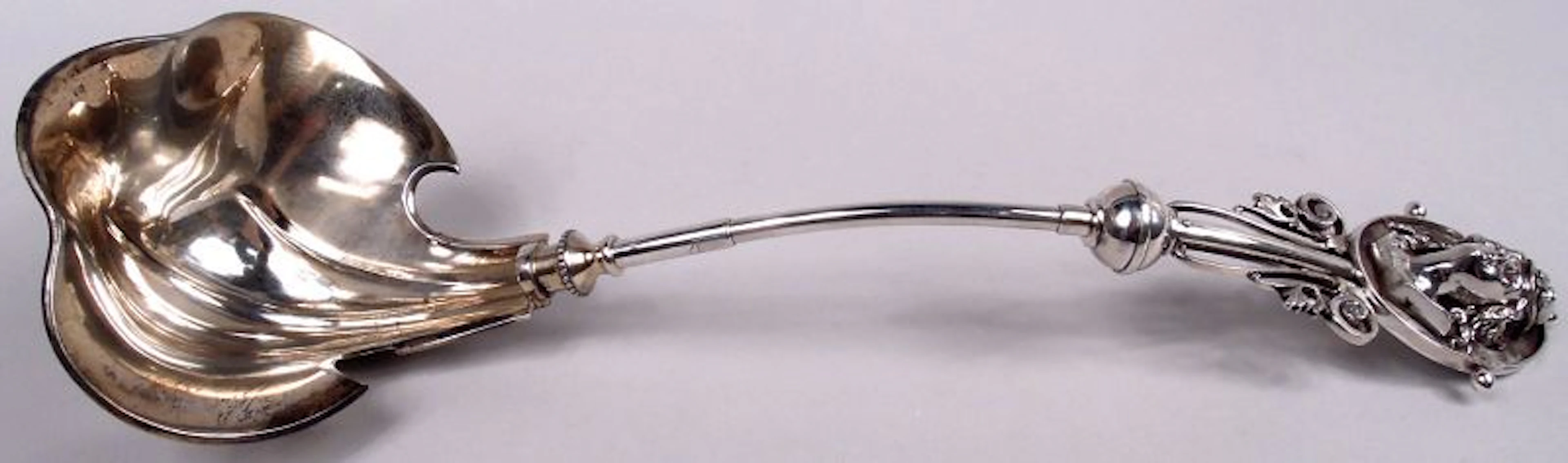 Wood & Hughes New York Sterling Silver Medallion-Inspired Punch Ladle
